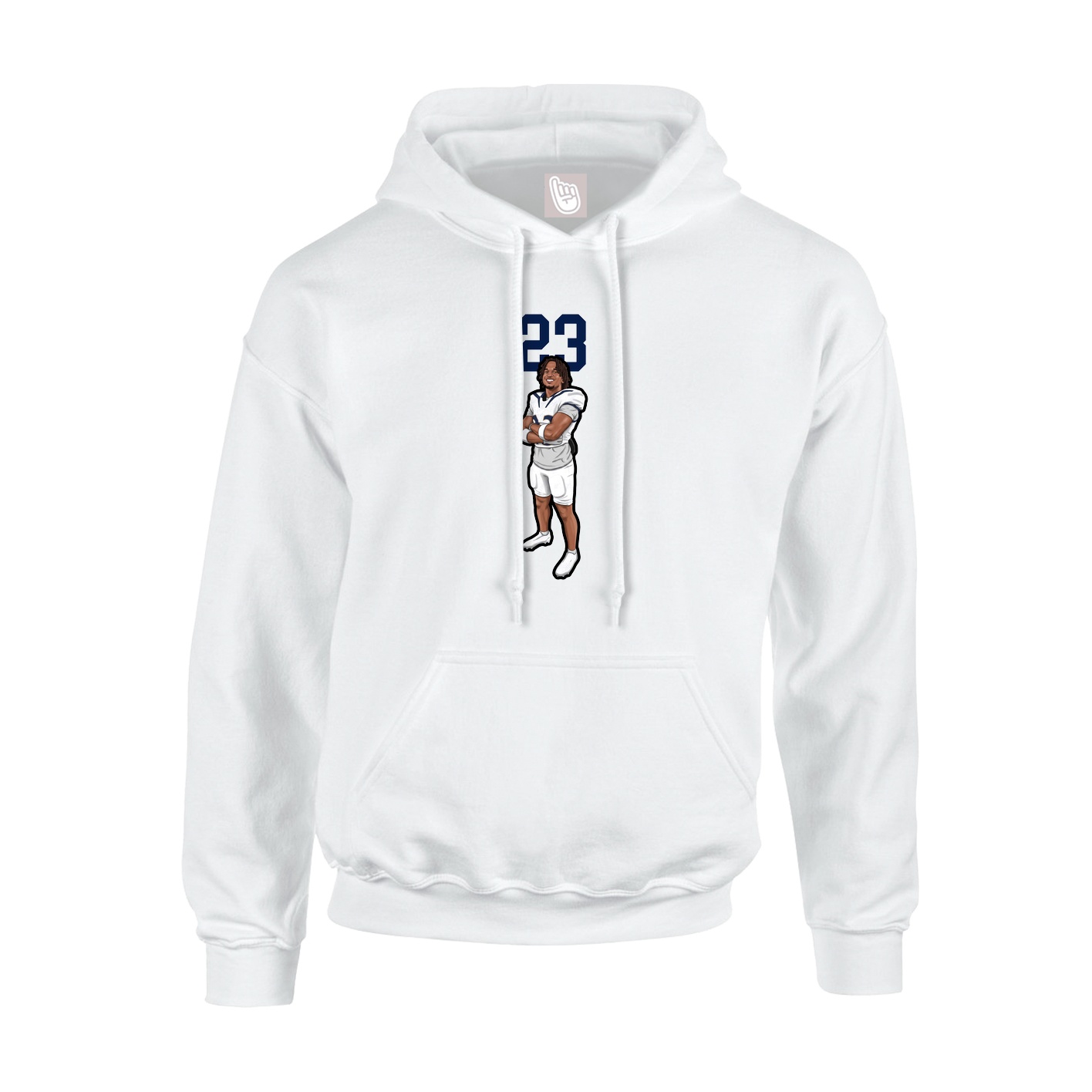 Hoodie — Number Top in White