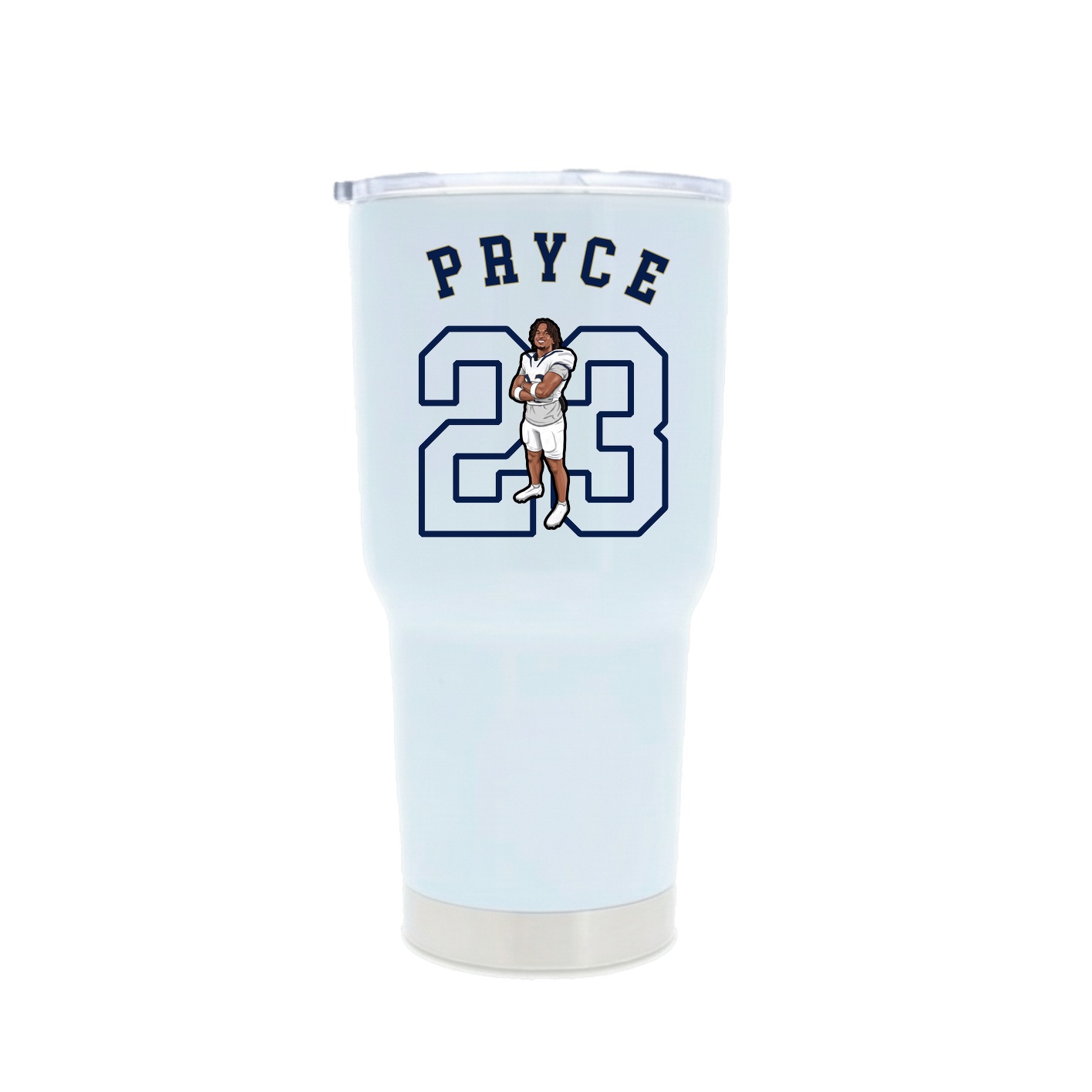 30oz Stainless Steel Tumbler — Shirsey Arch in White