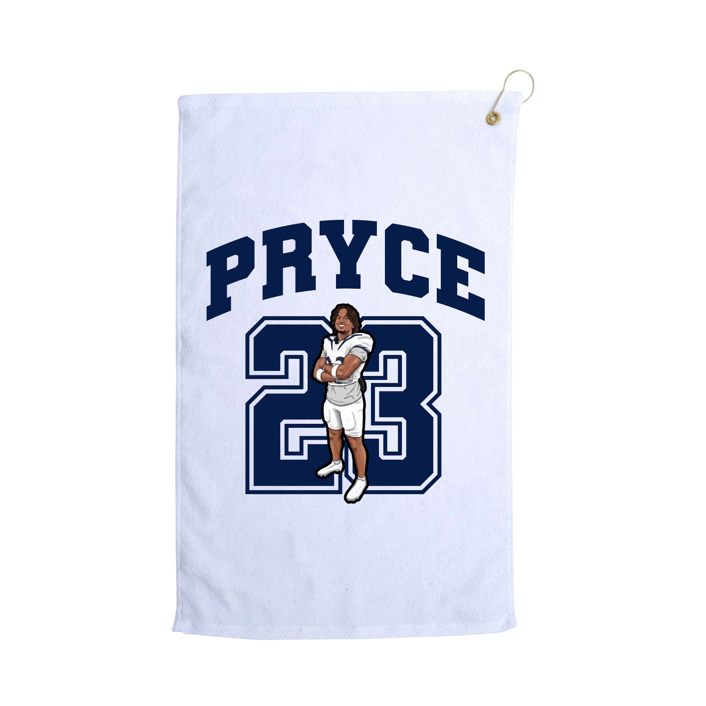 Golf Towel — Number in White