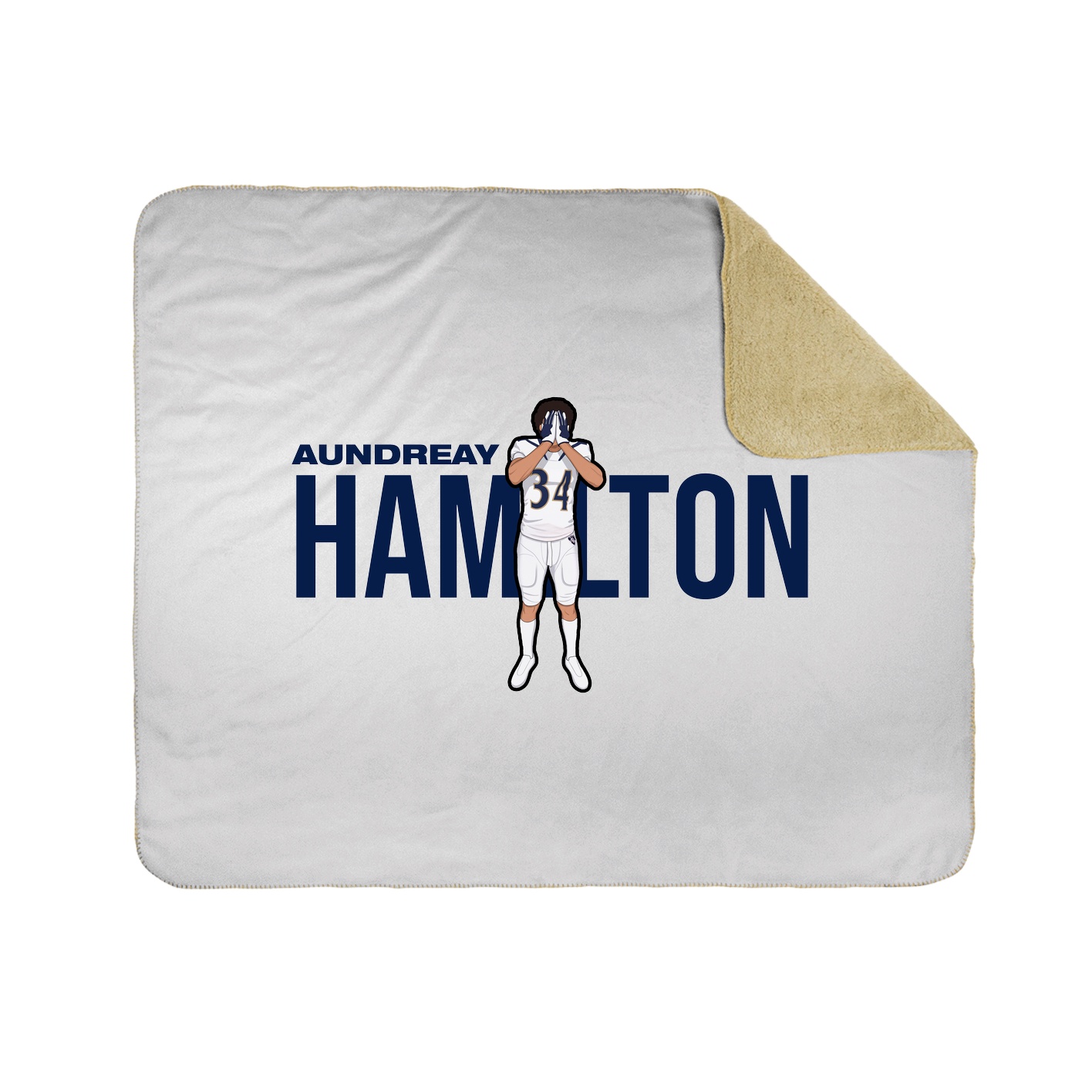 Throw Blanket — Player Name in White