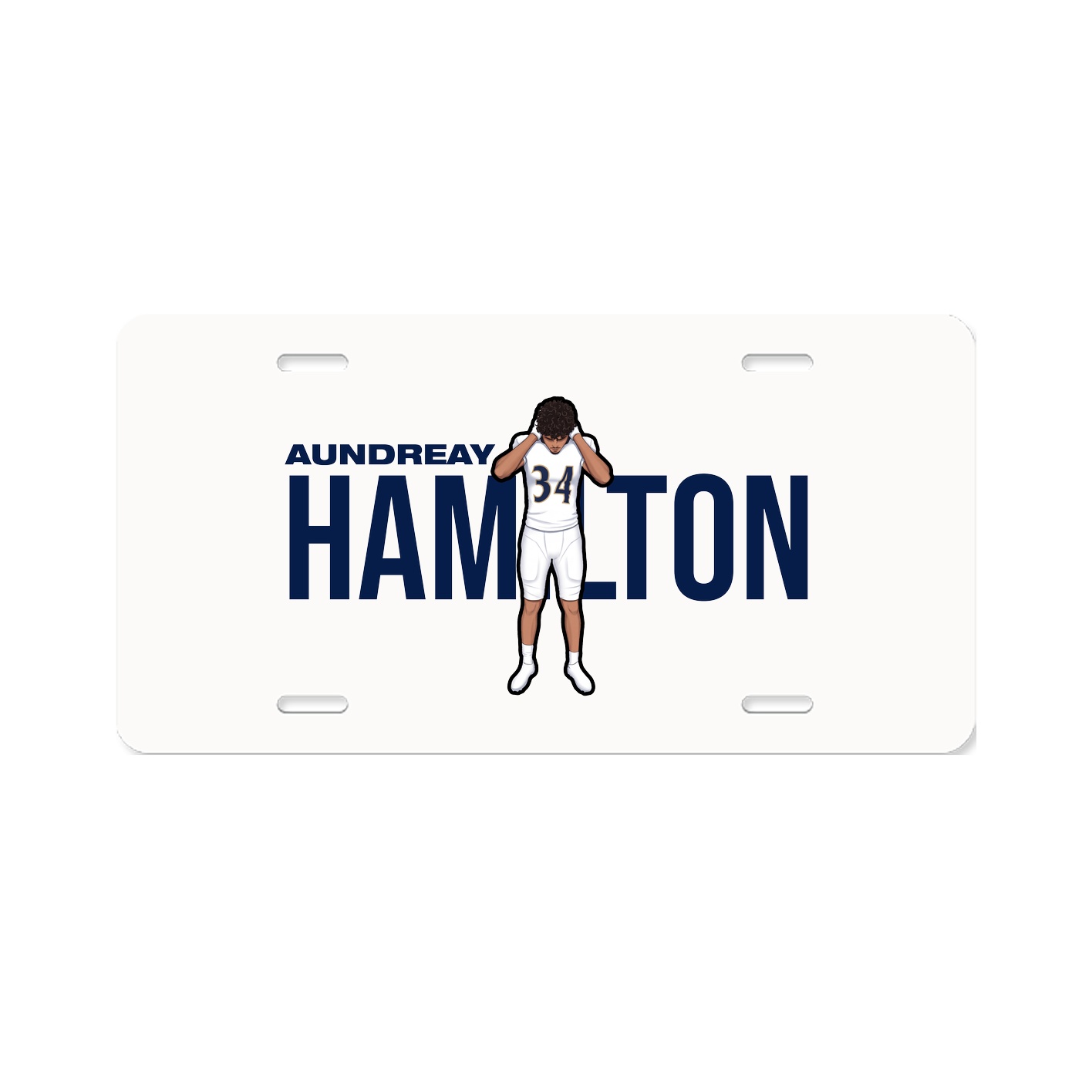 License Plate — Player Name in Classic