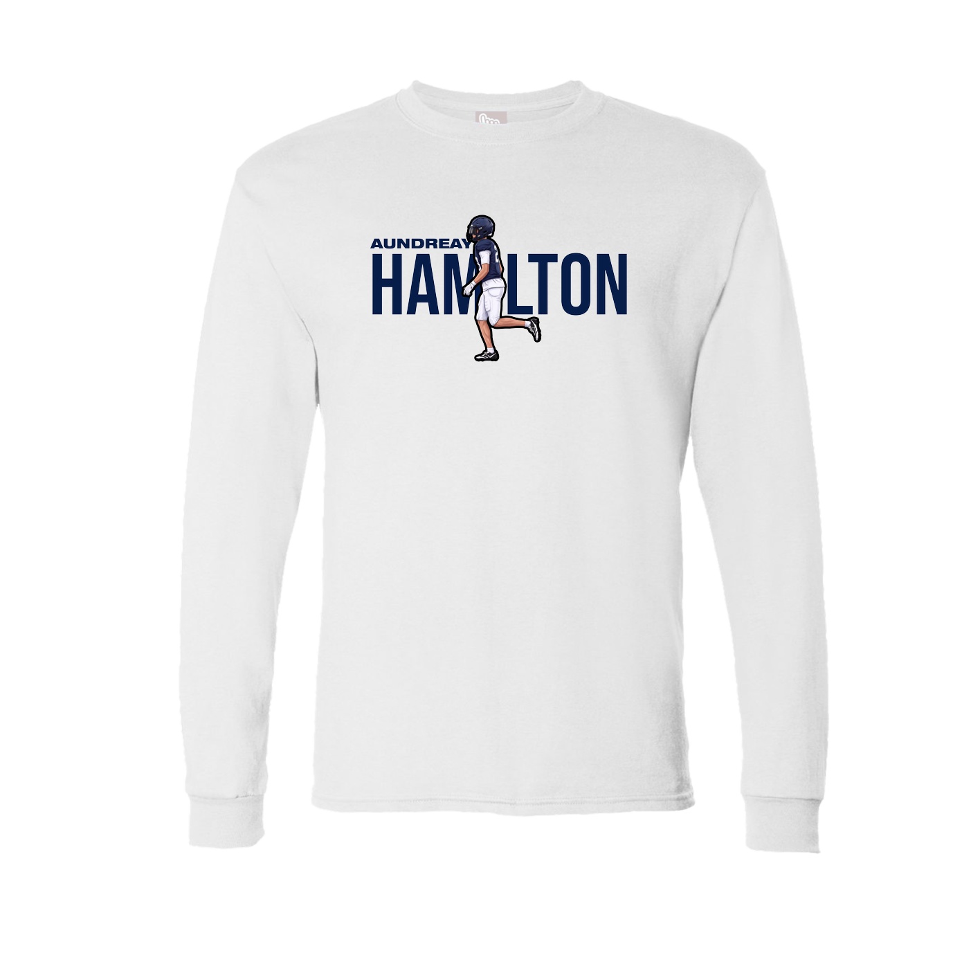Long Sleeve Tee — Player Name in White
