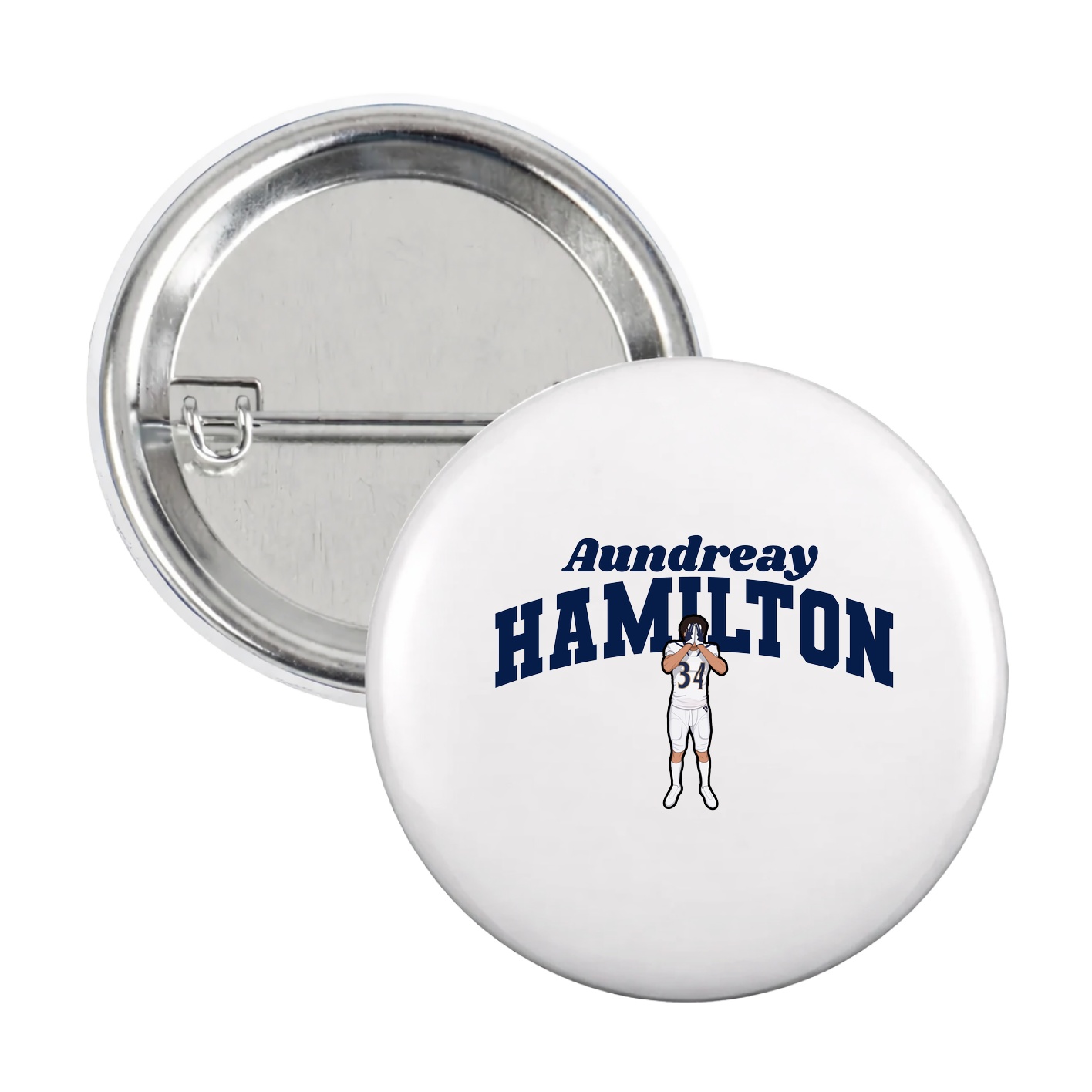 Game Day Button — Signature Arch in White