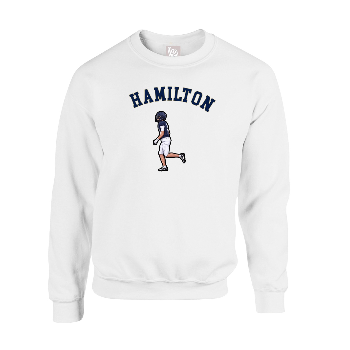 Fleece Crew — Shirsey Arch in White