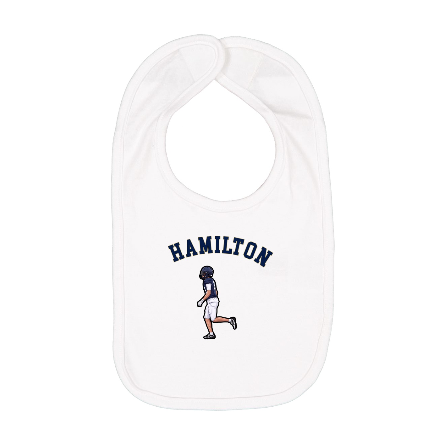 Infant Bib — Shirsey Arch in White