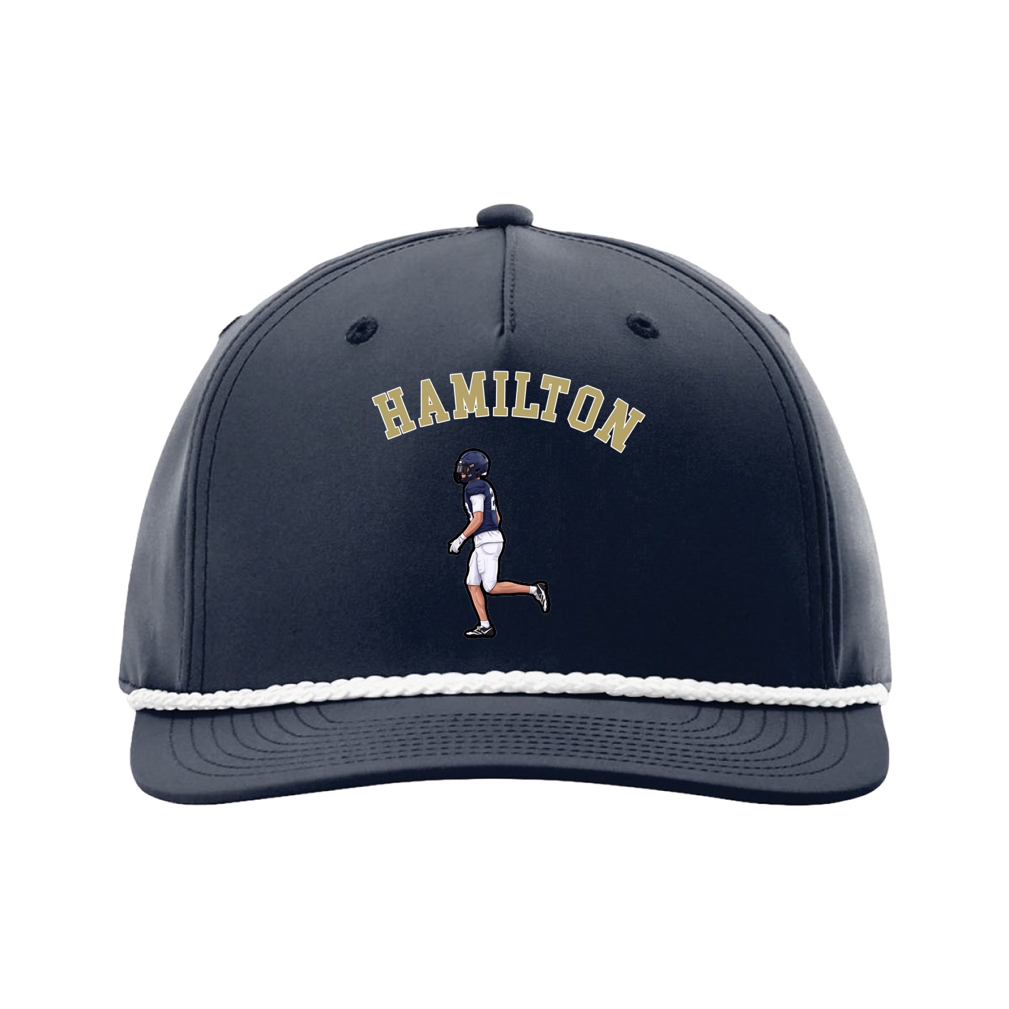 Five-Panel Classic Rope Cap — Shirsey Arch in Navy