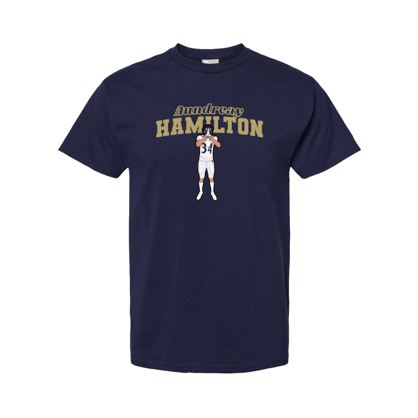 Youth Tee — Name Arch in Navy