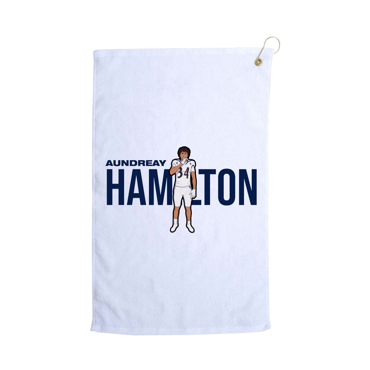 Golf Towel — Player Name in White