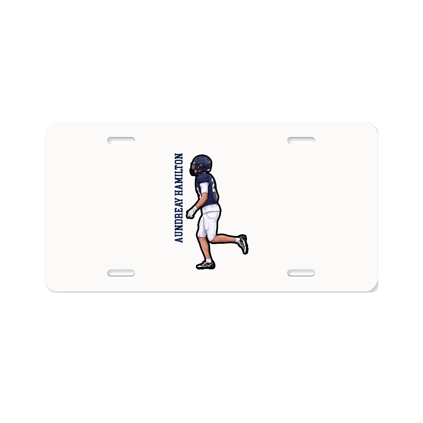 License Plate — Name Vertical in Classic