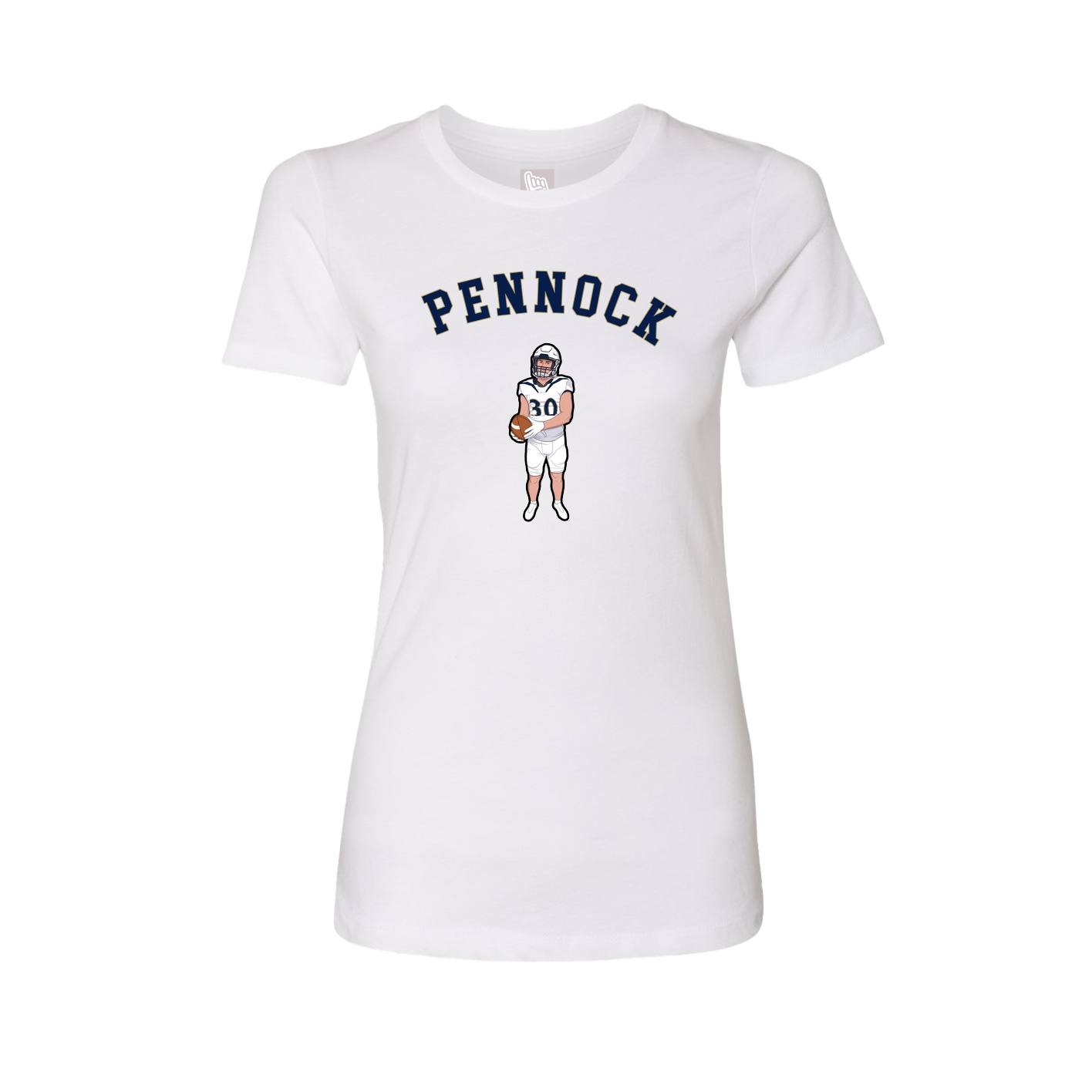Fitted Women's Tee — Shirsey Arch in White