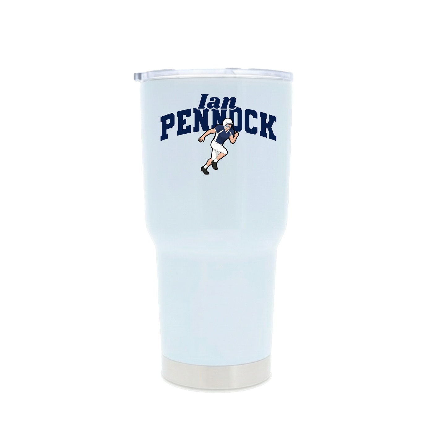 30oz Stainless Steel Tumbler — Signature Arch in White