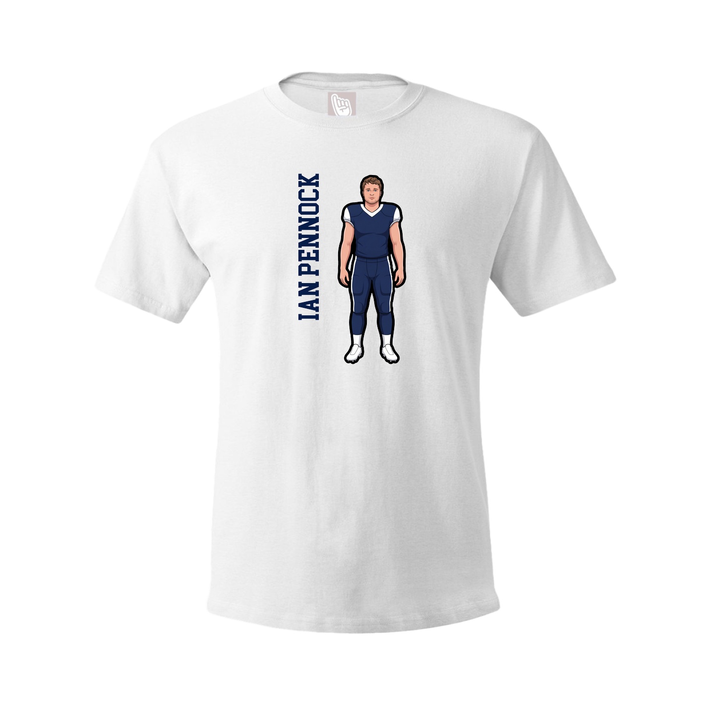 Youth Tee — Name Vertical in White