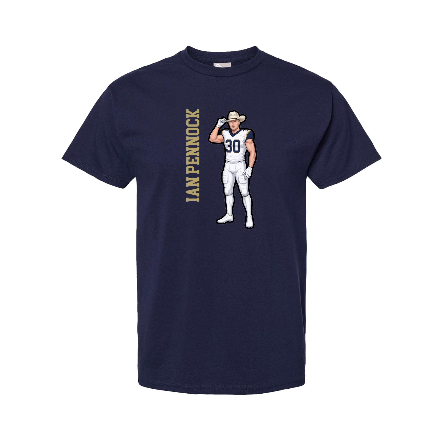 Youth Tee — Name Vertical in Navy