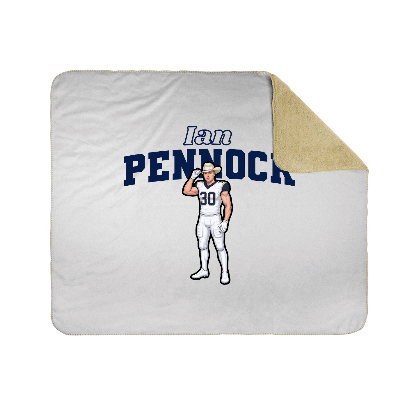 Throw Blanket — Name Arch in White