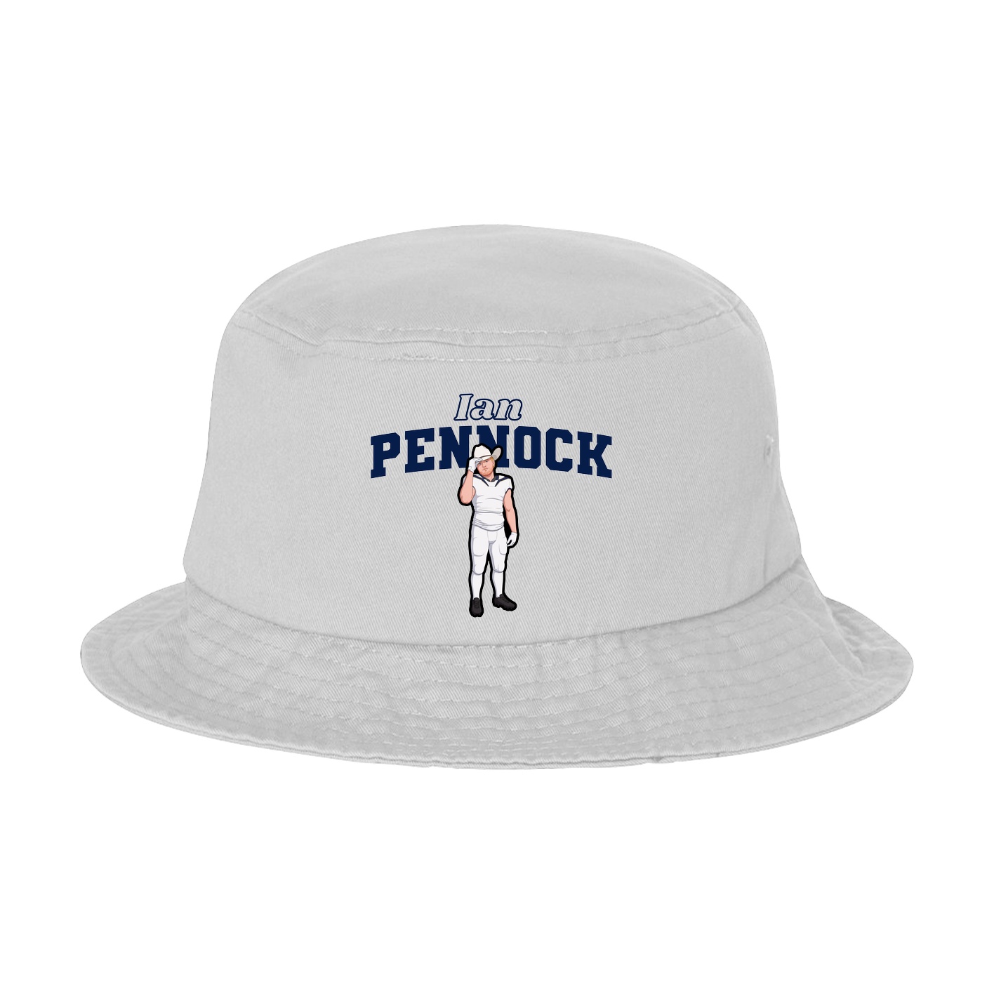Bucket Cap — Name Arch in White