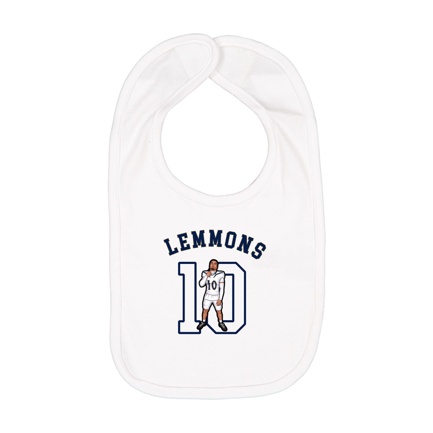 Infant Bib — Shirsey Arch in White