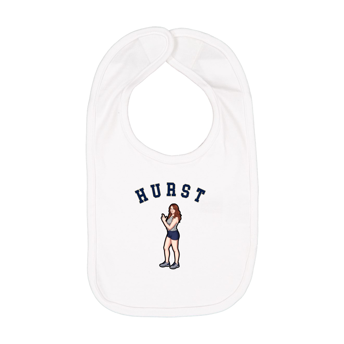 Infant Bib — Shirsey Arch in White