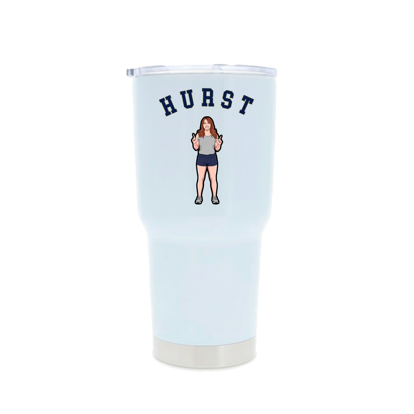 30oz Stainless Steel Tumbler — Shirsey Arch in White