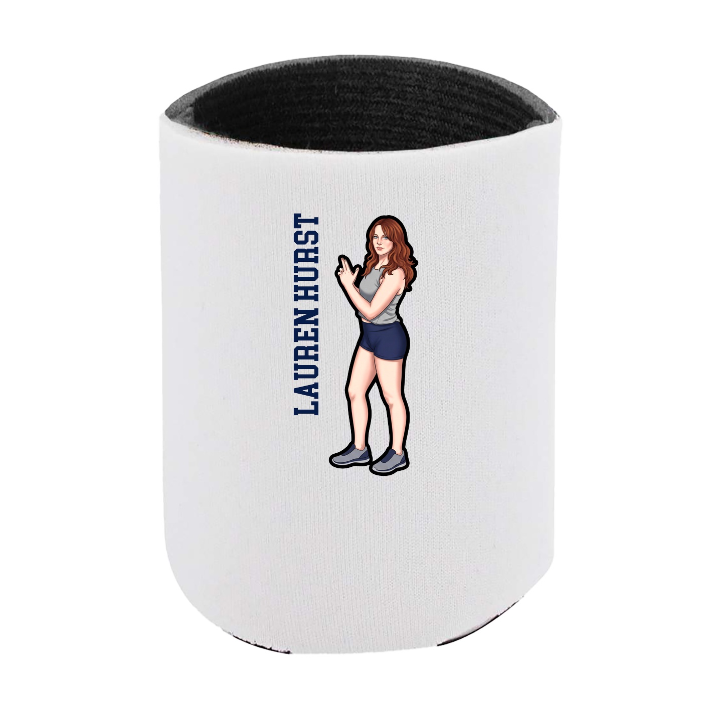 Can Holder — Name Vertical in White