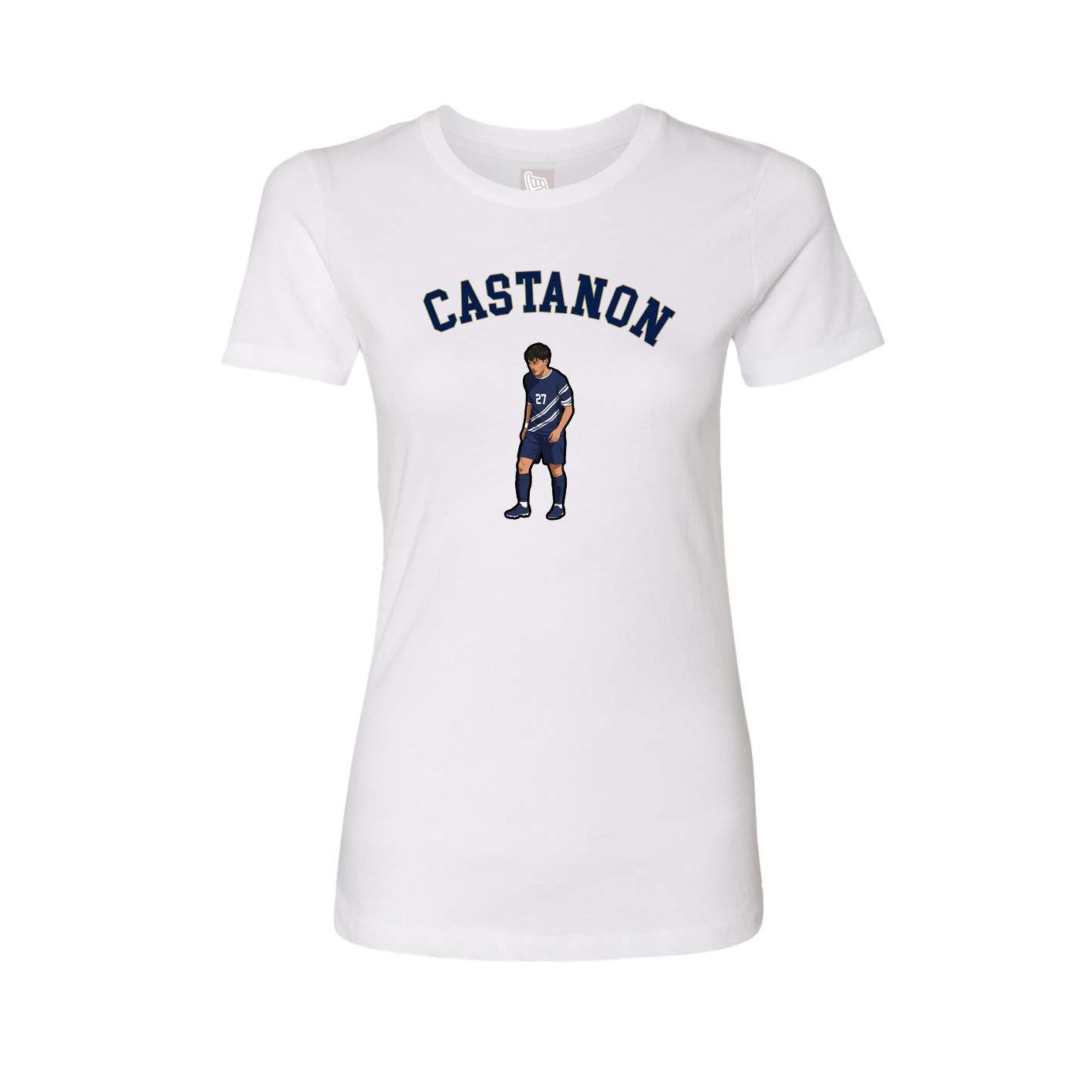 Fitted Women's Tee — Shirsey Arch in White
