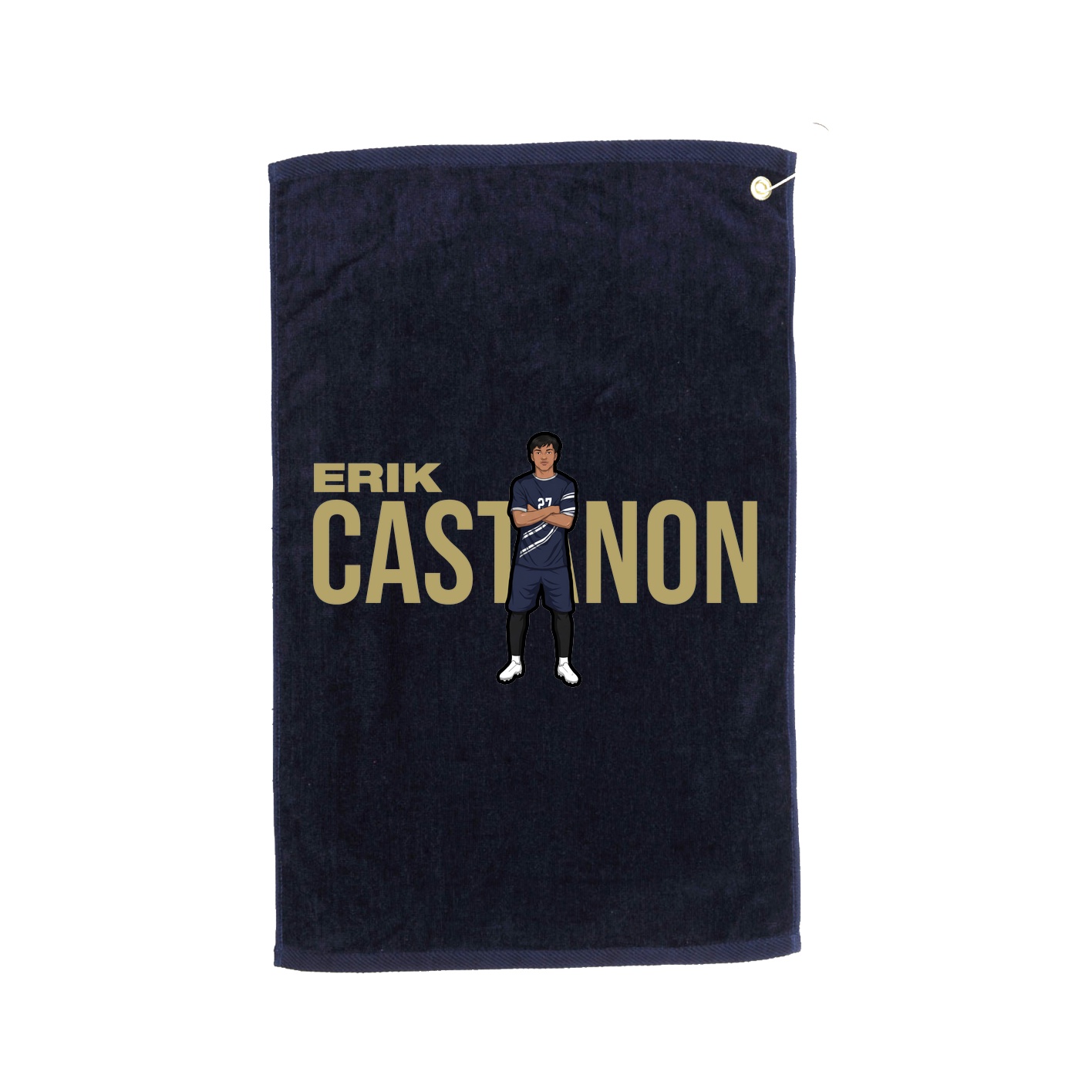 Golf Towel — Player Name in Navy