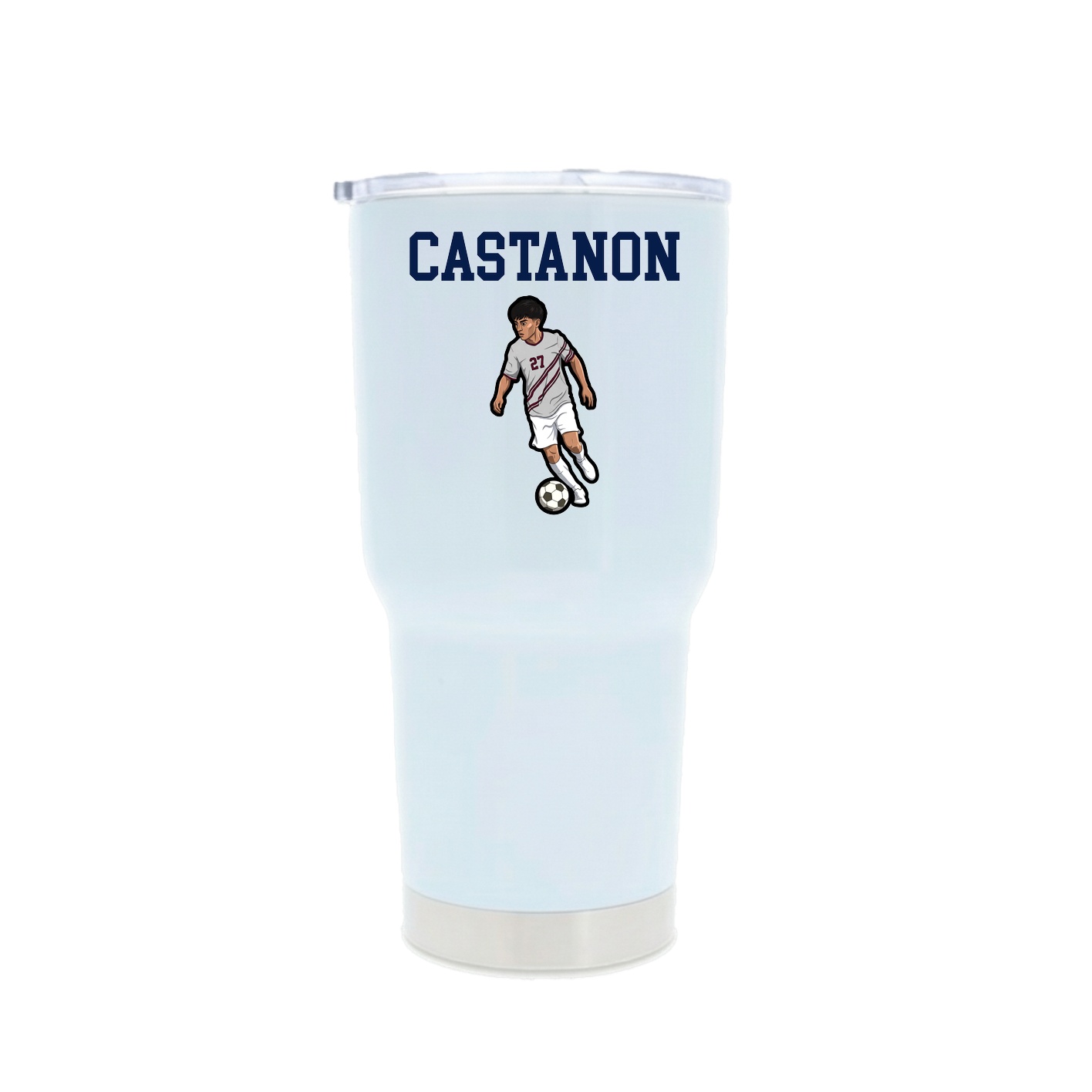30oz Stainless Steel Tumbler — Shirsey in White