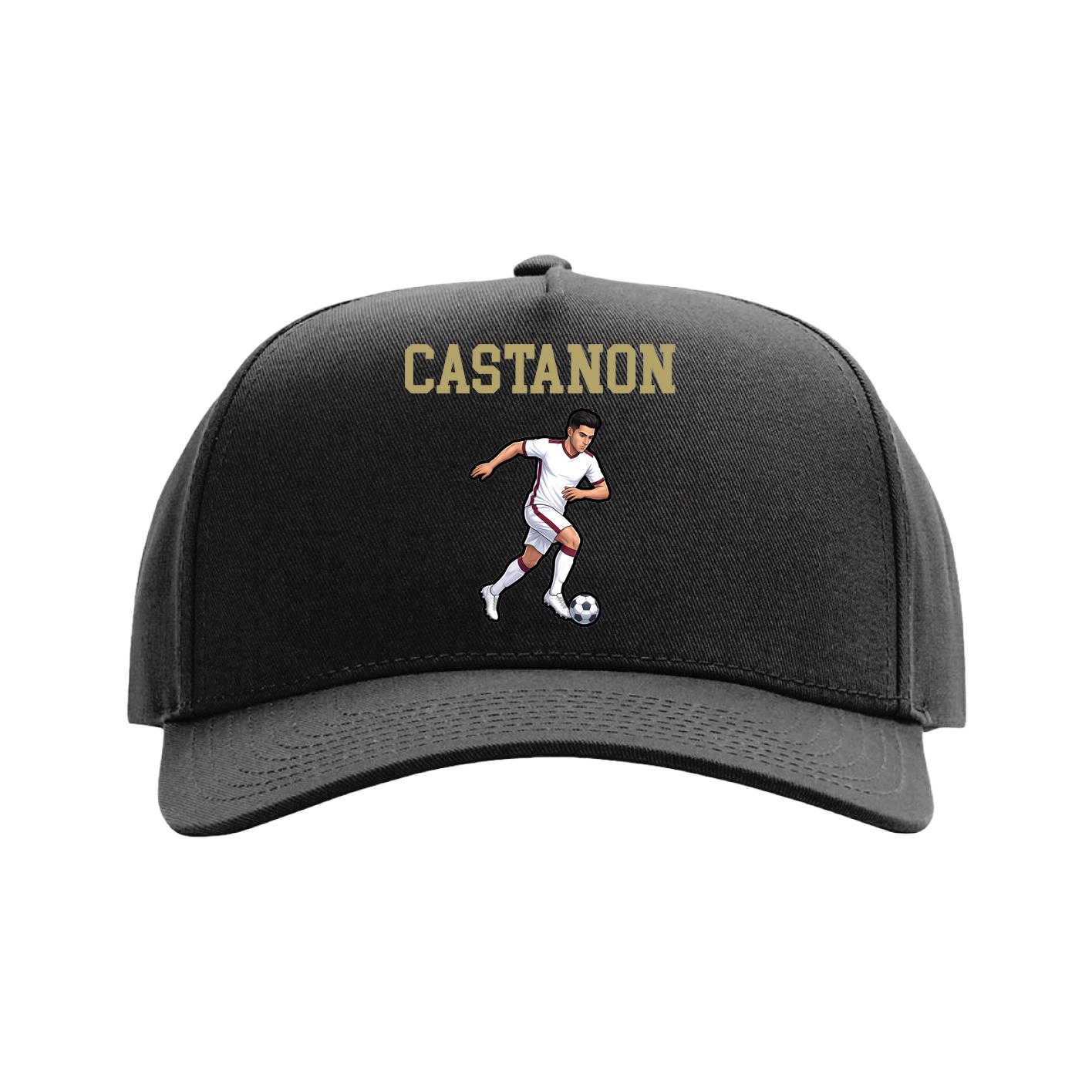 Full Fabric Five-Panel Champ Cap — Shirsey in Black
