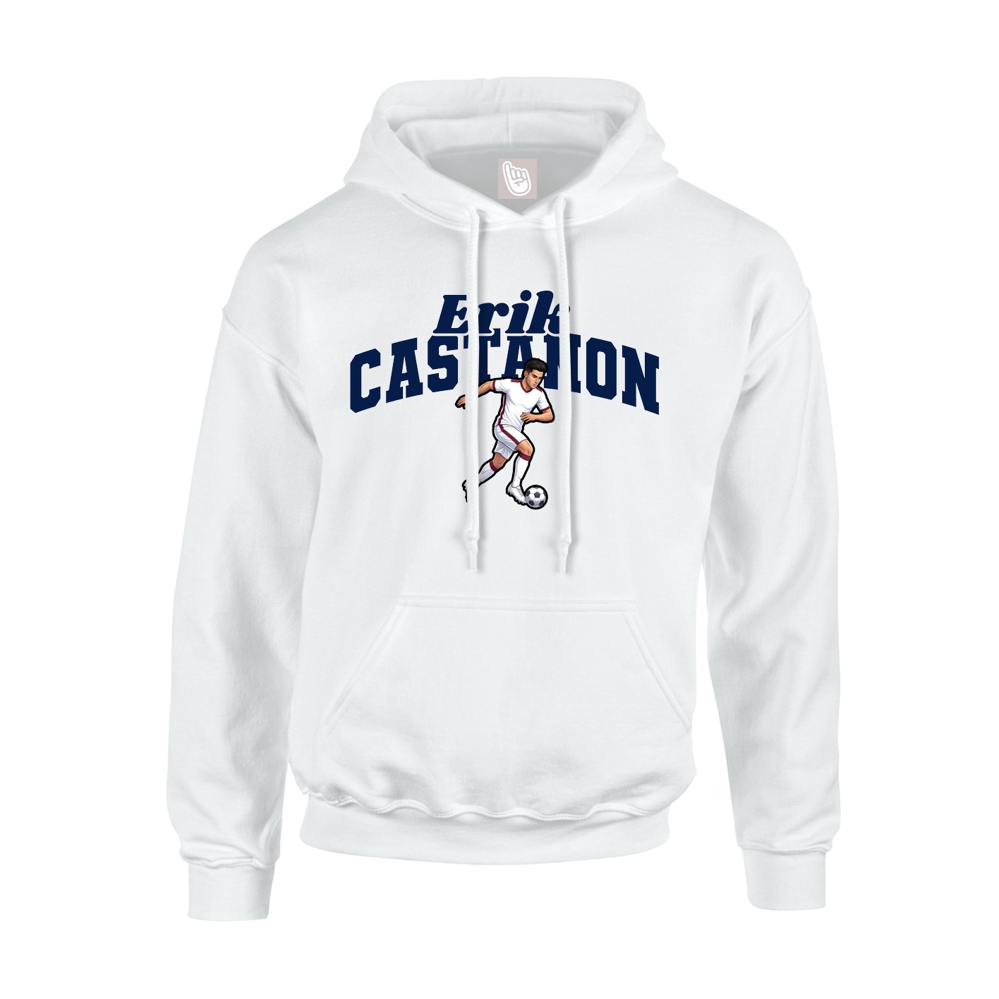 Youth Hoodie — Signature Arch in White