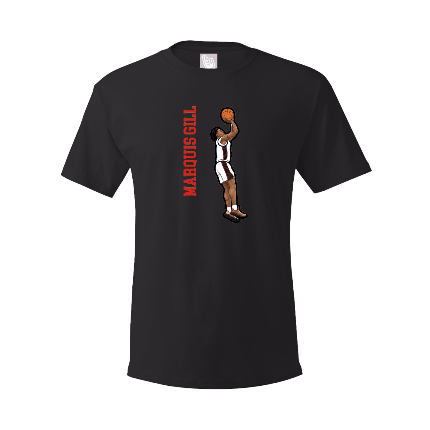 Youth Tee — Name Vertical in Black