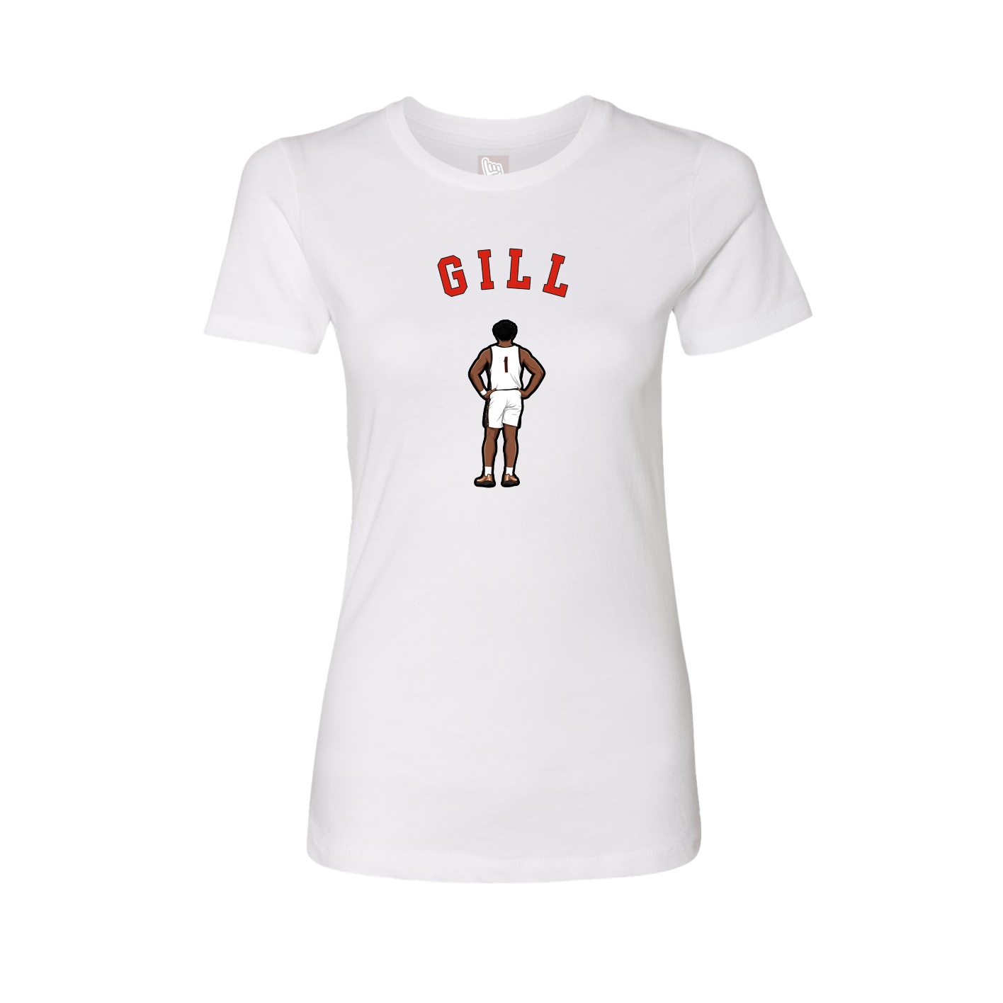 Fitted Women's Tee — Shirsey Arch in White