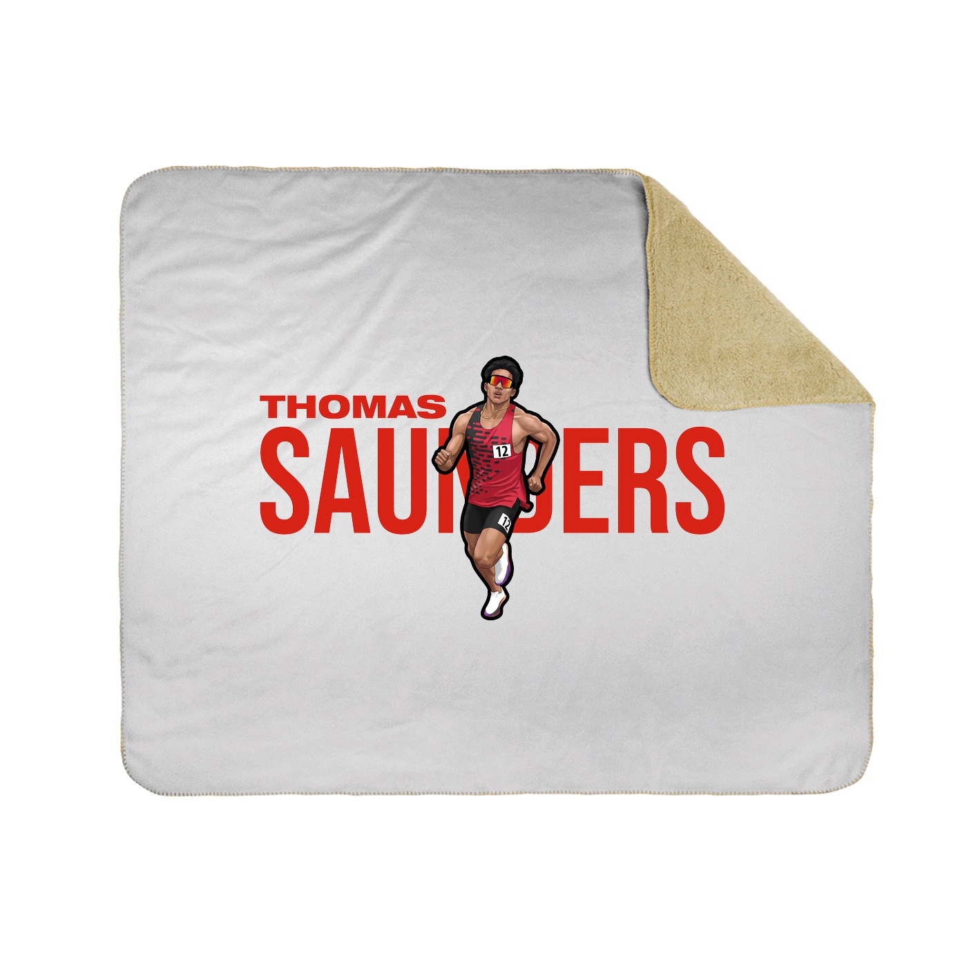 Throw Blanket — Player Name in White