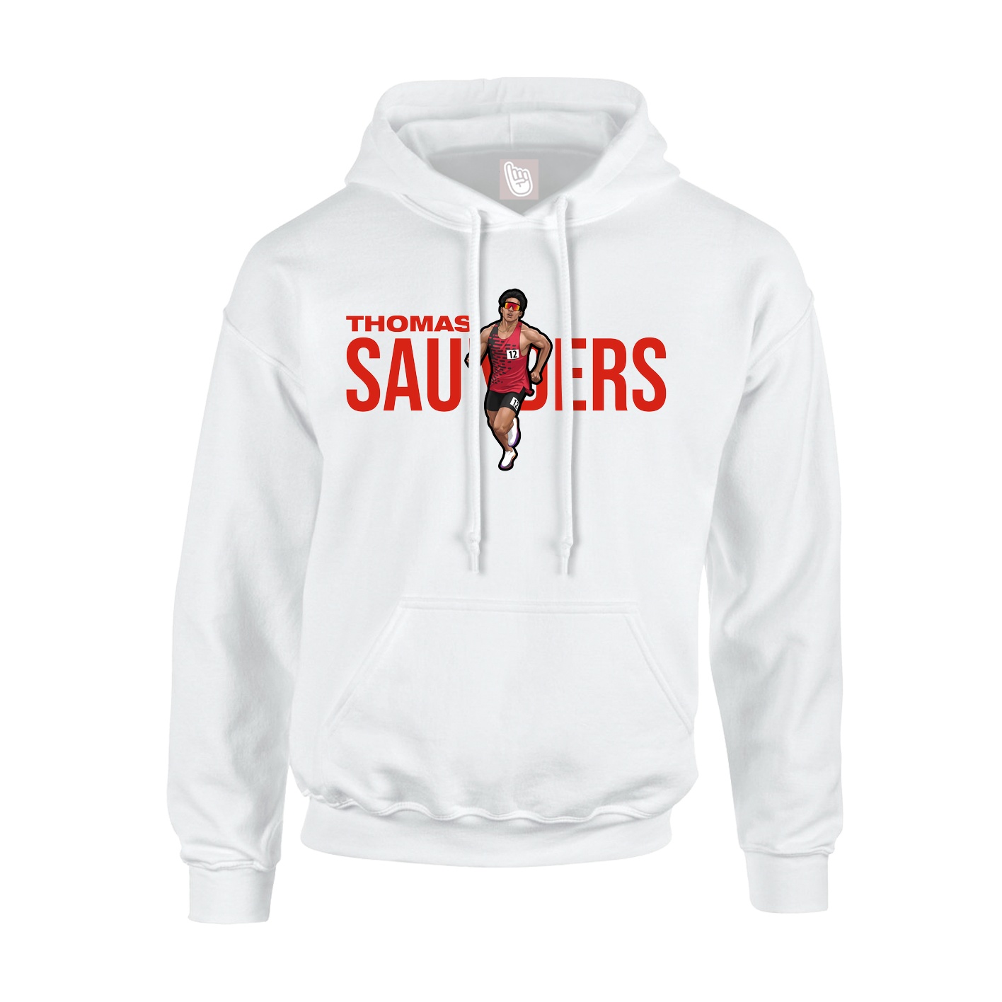 Youth Hoodie — Player Name in White