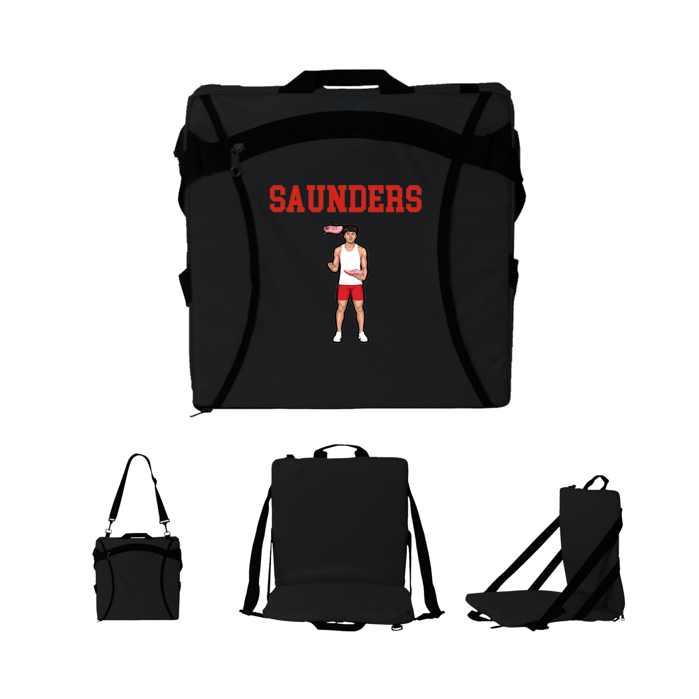 Folding Stadium Seat — Shirsey in Black