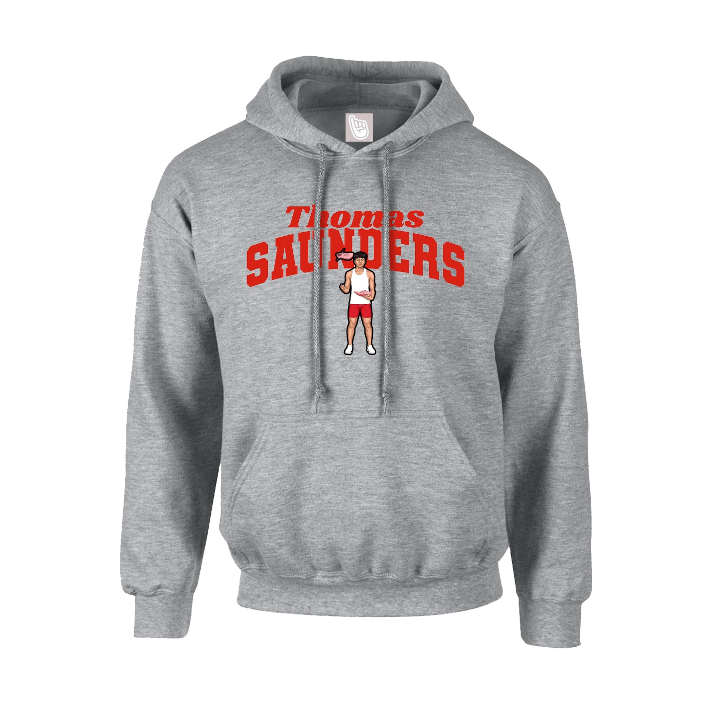 Youth Hoodie — Signature Arch in Grey