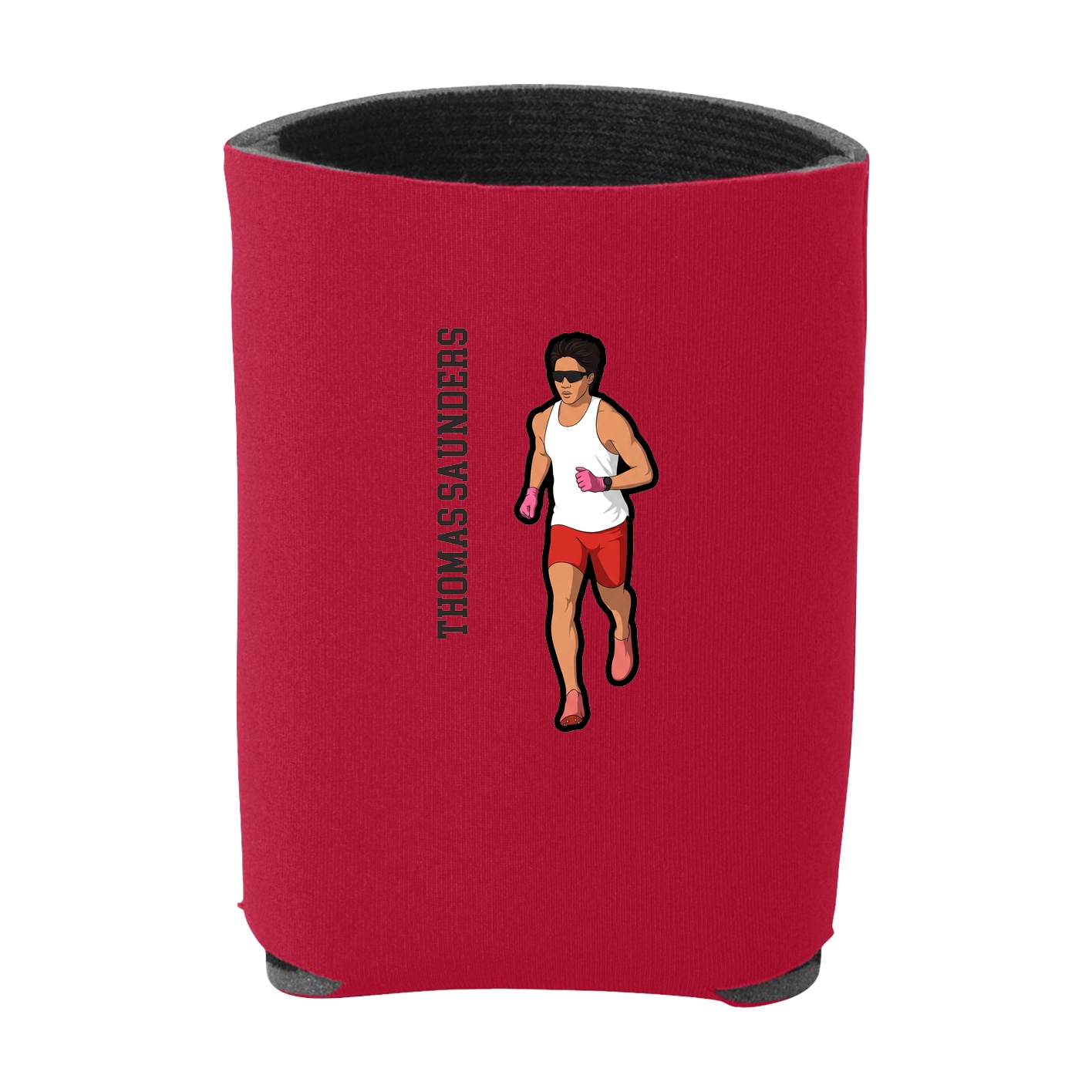 Can Holder — Name Vertical in Red