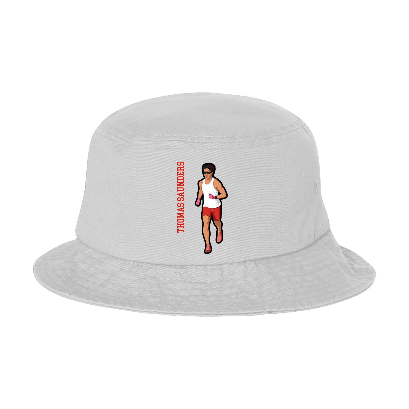 Bucket Cap — Name Vertical in White