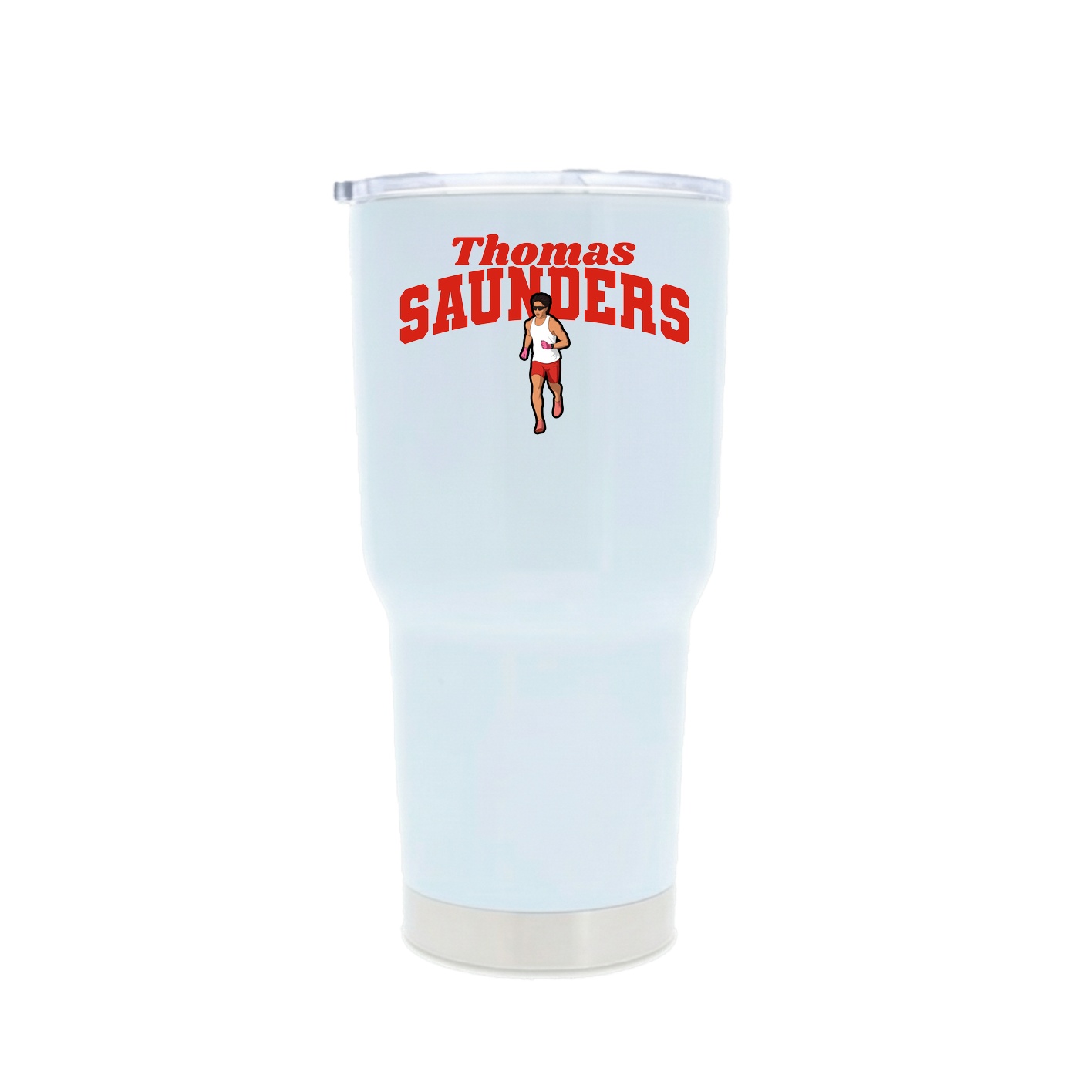 30oz Stainless Steel Tumbler — Signature Arch in White