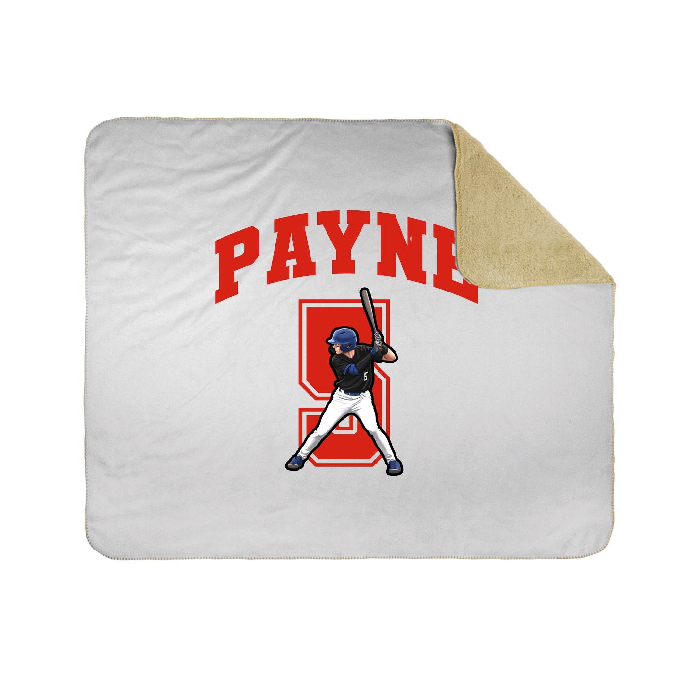Throw Blanket — Number in White