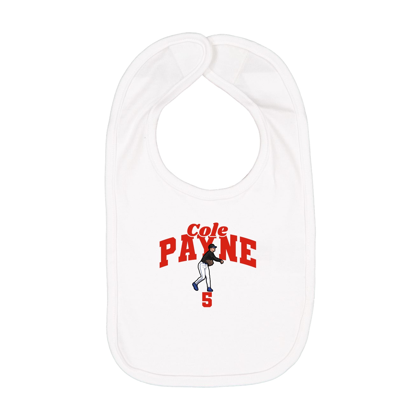 Infant Bib — Signature Arch in White