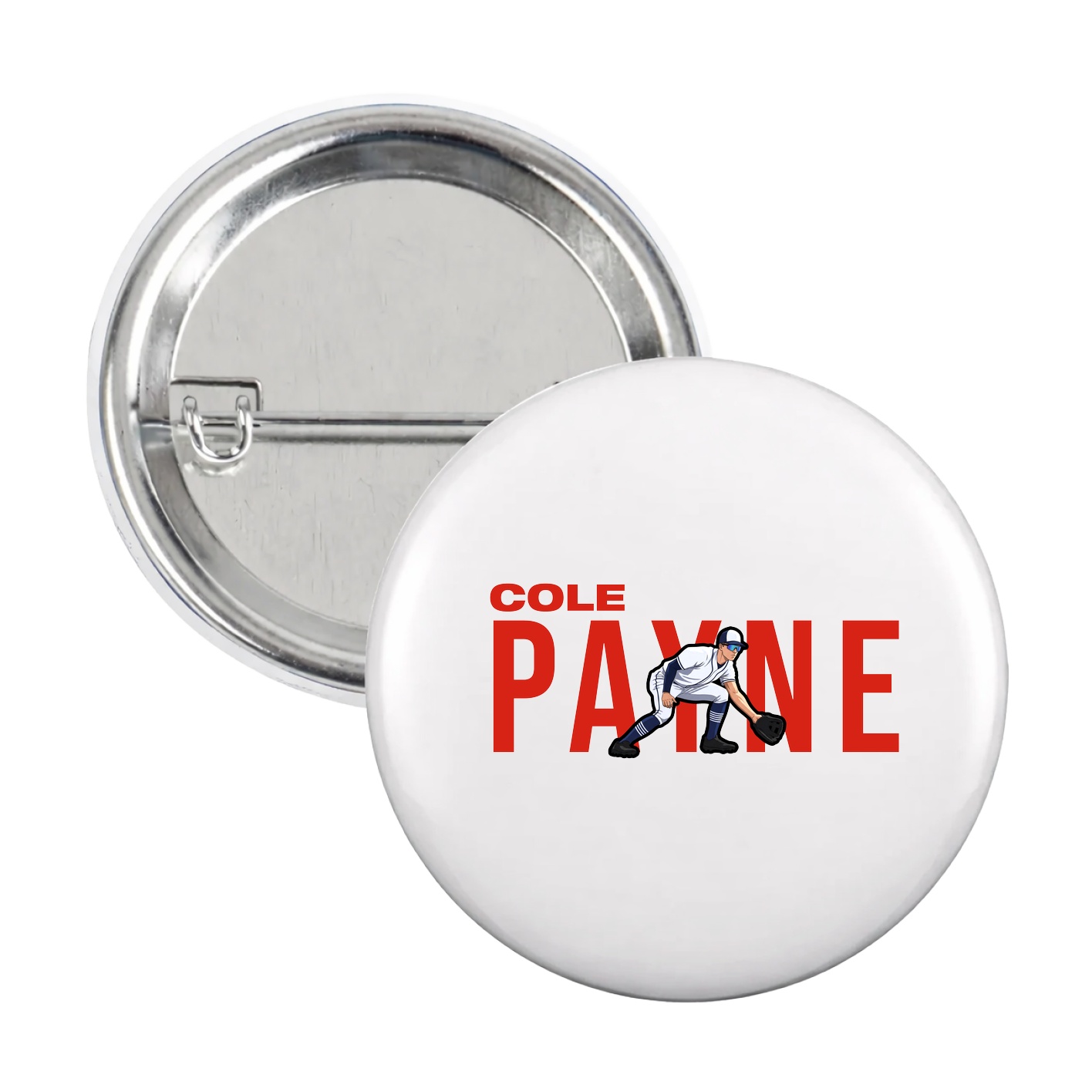 Game Day Button — Player Name in White