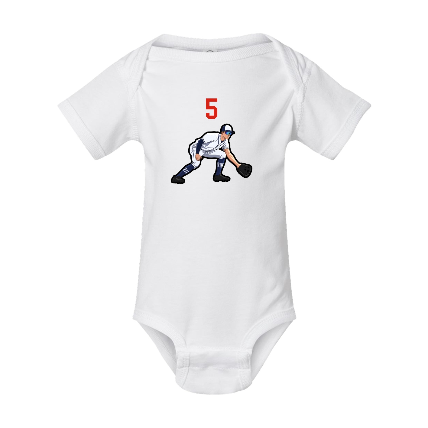 Baby Onesie — Number Top in White