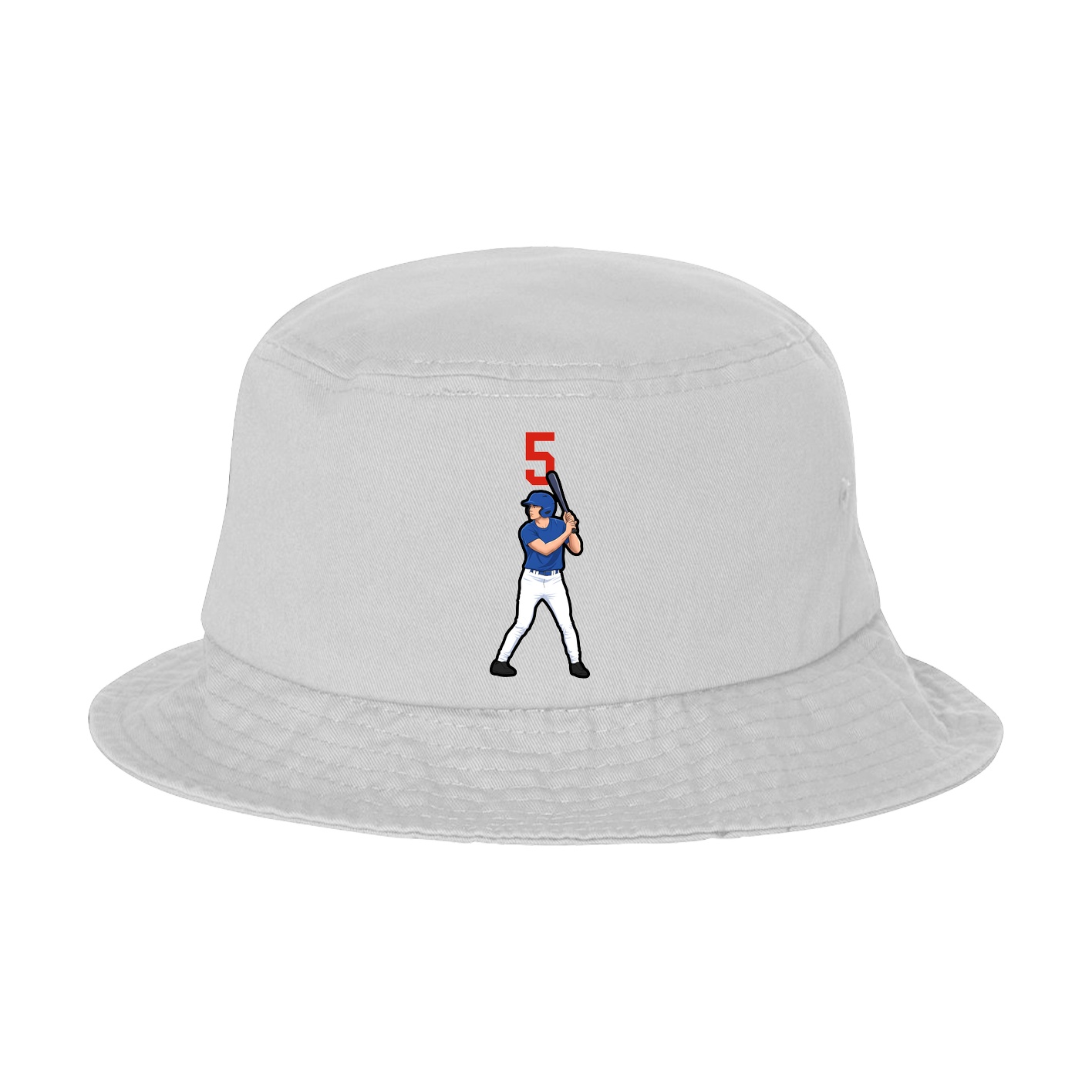 Bucket Cap — Number Top in White