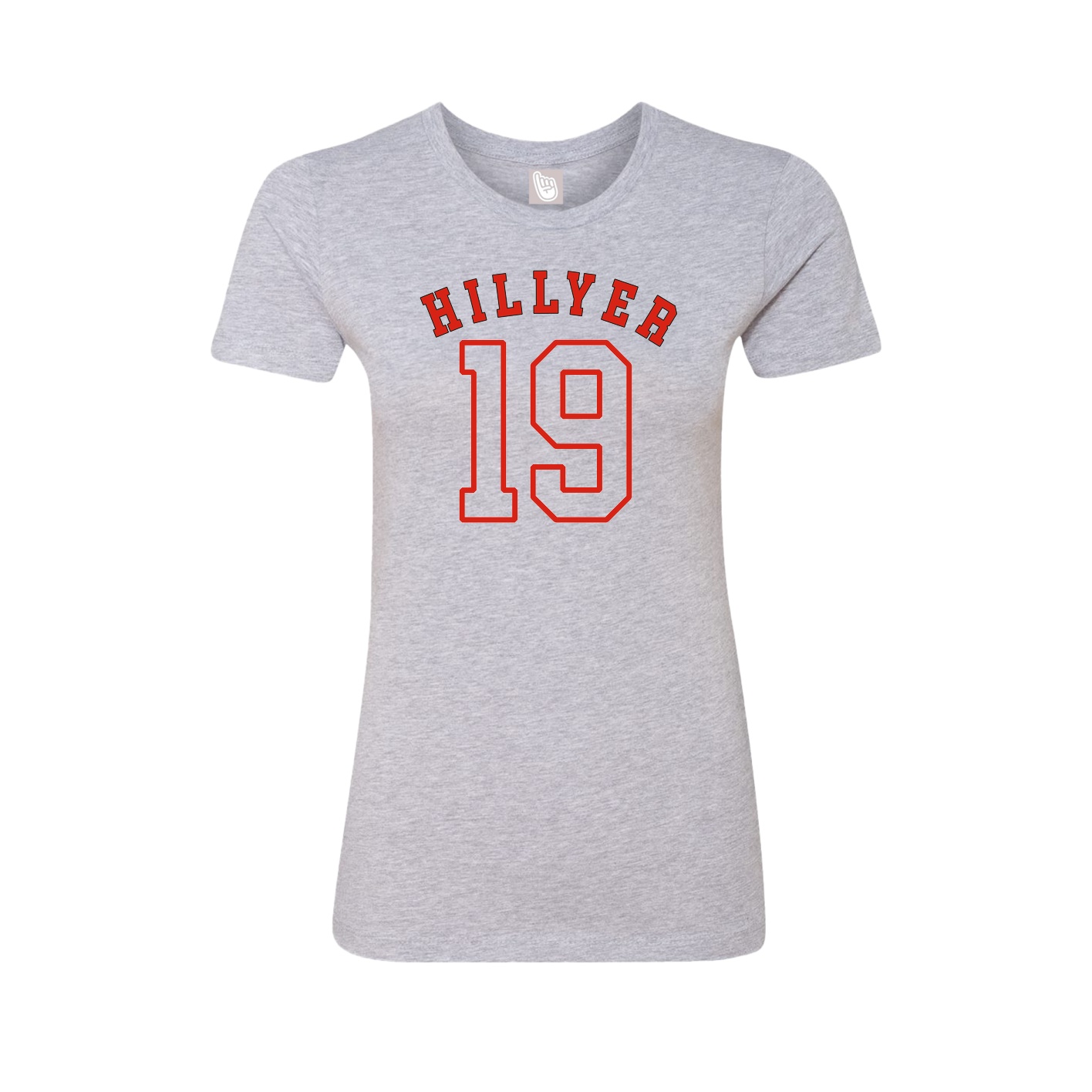 Fitted Women's Tee — Shirsey Arch in Grey