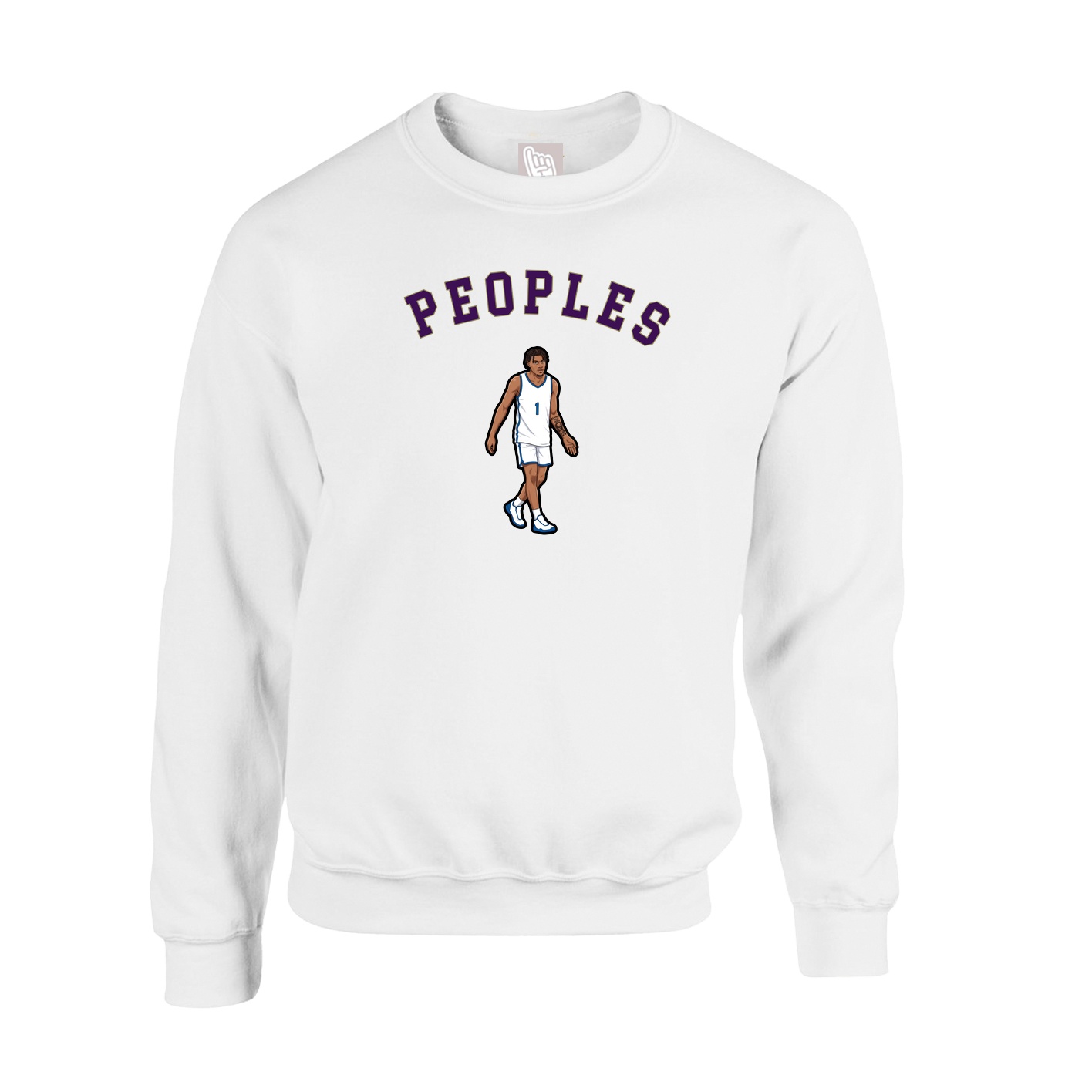 Fleece Crew — Shirsey Arch in White