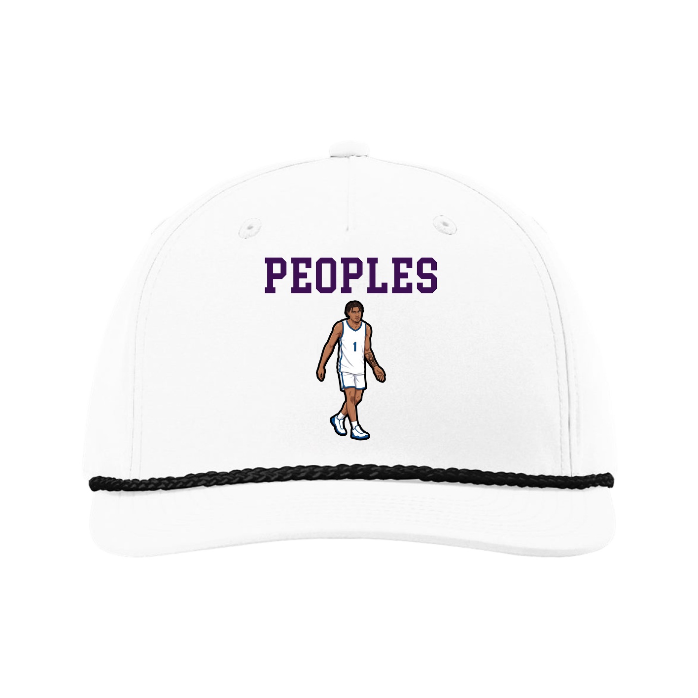 Five-Panel Classic Rope Cap — Shirsey in White