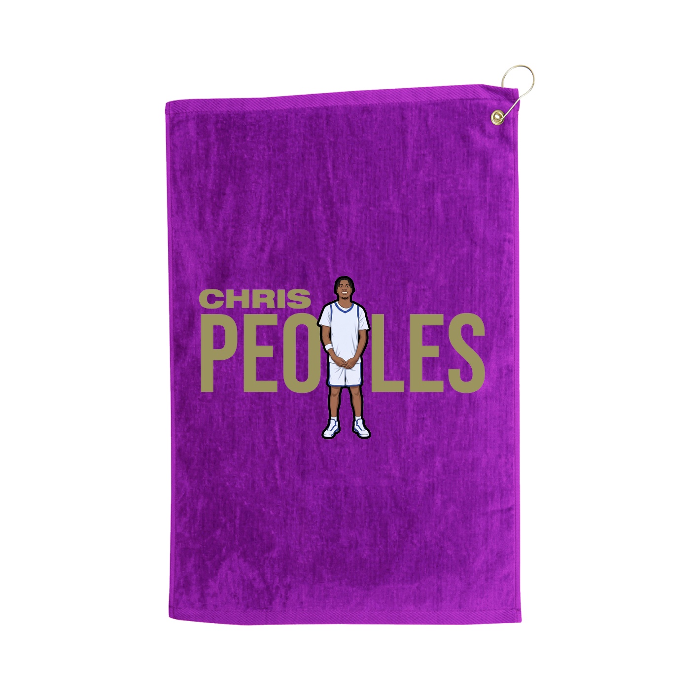 Golf Towel — Player Name in Purple