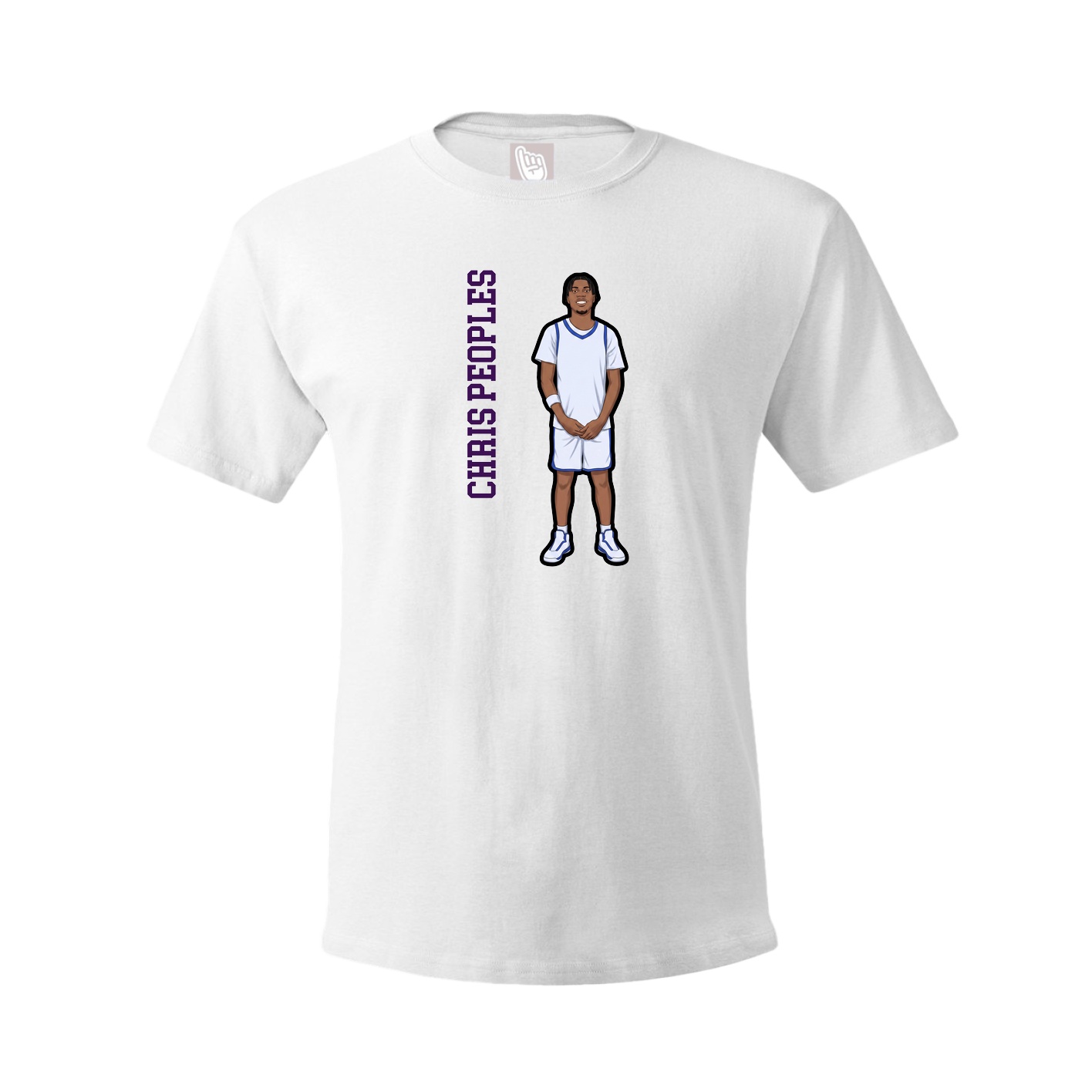 Tee — Name Vertical in White