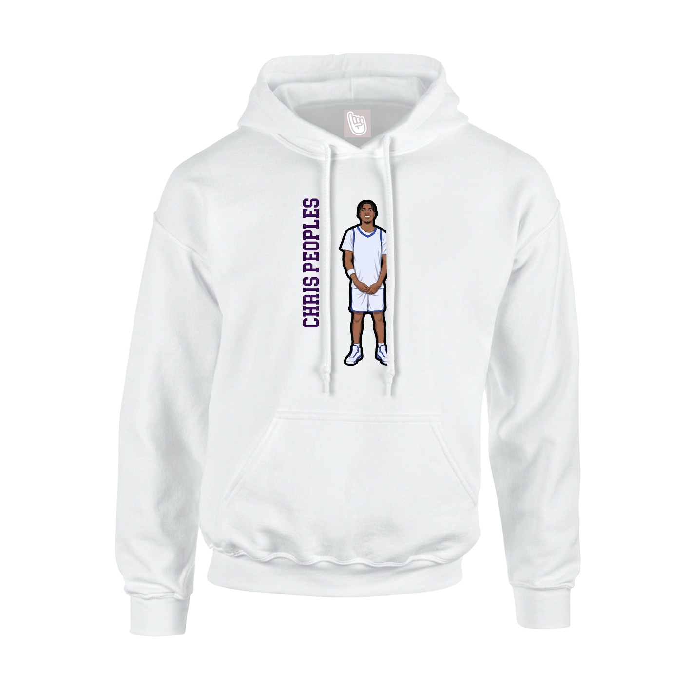 Youth Hoodie — Name Vertical in White