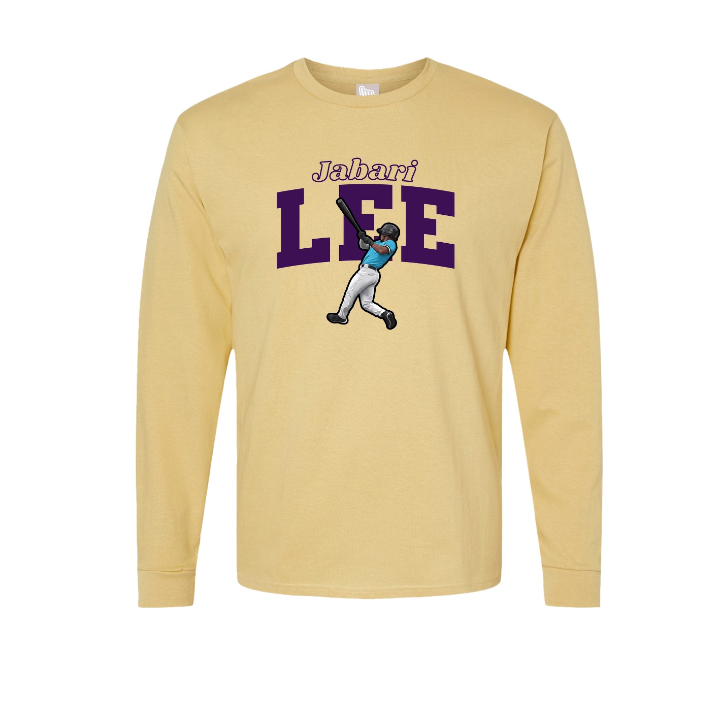 Long Sleeve Tee — Name Arch in Vegas Gold