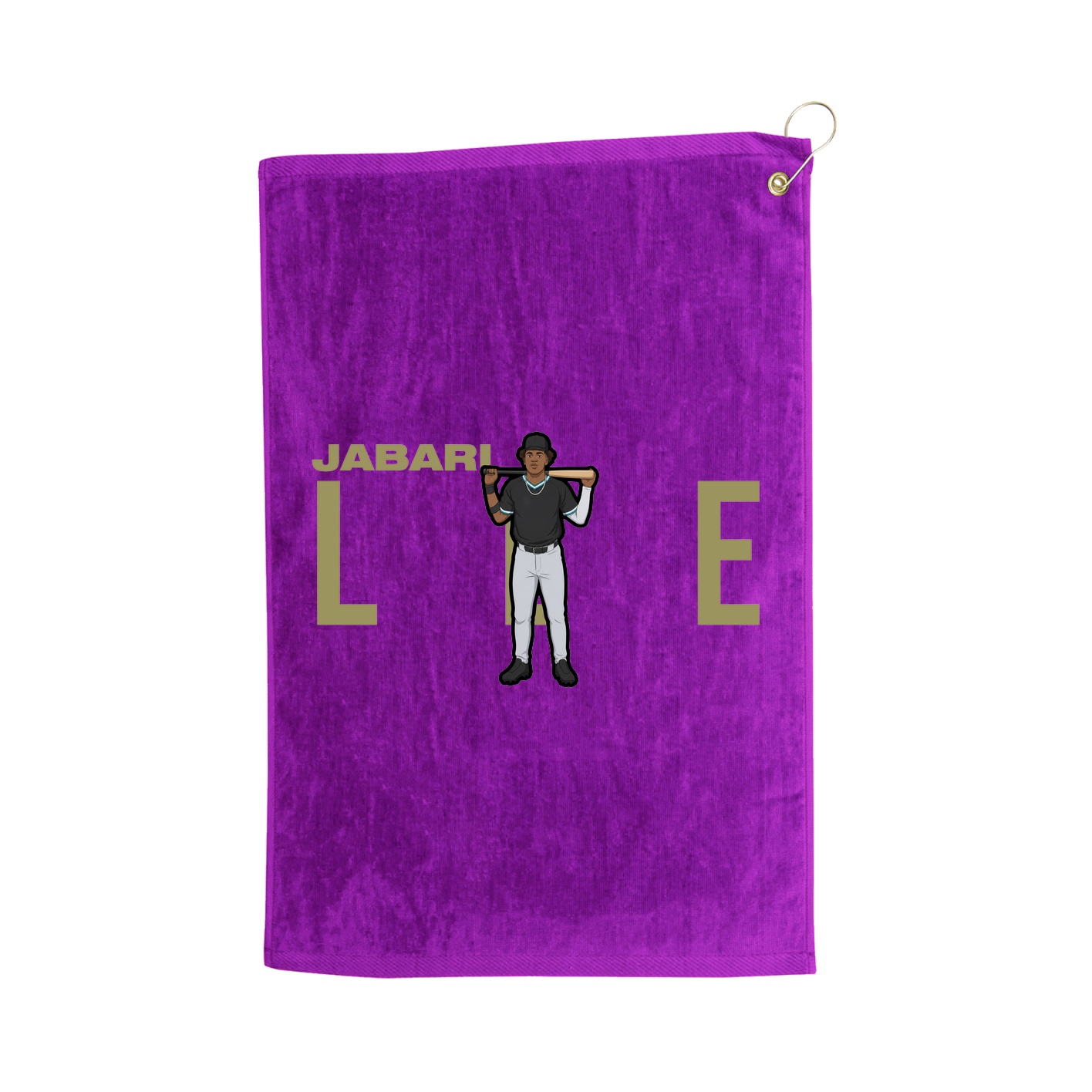 Golf Towel — Player Name in Purple